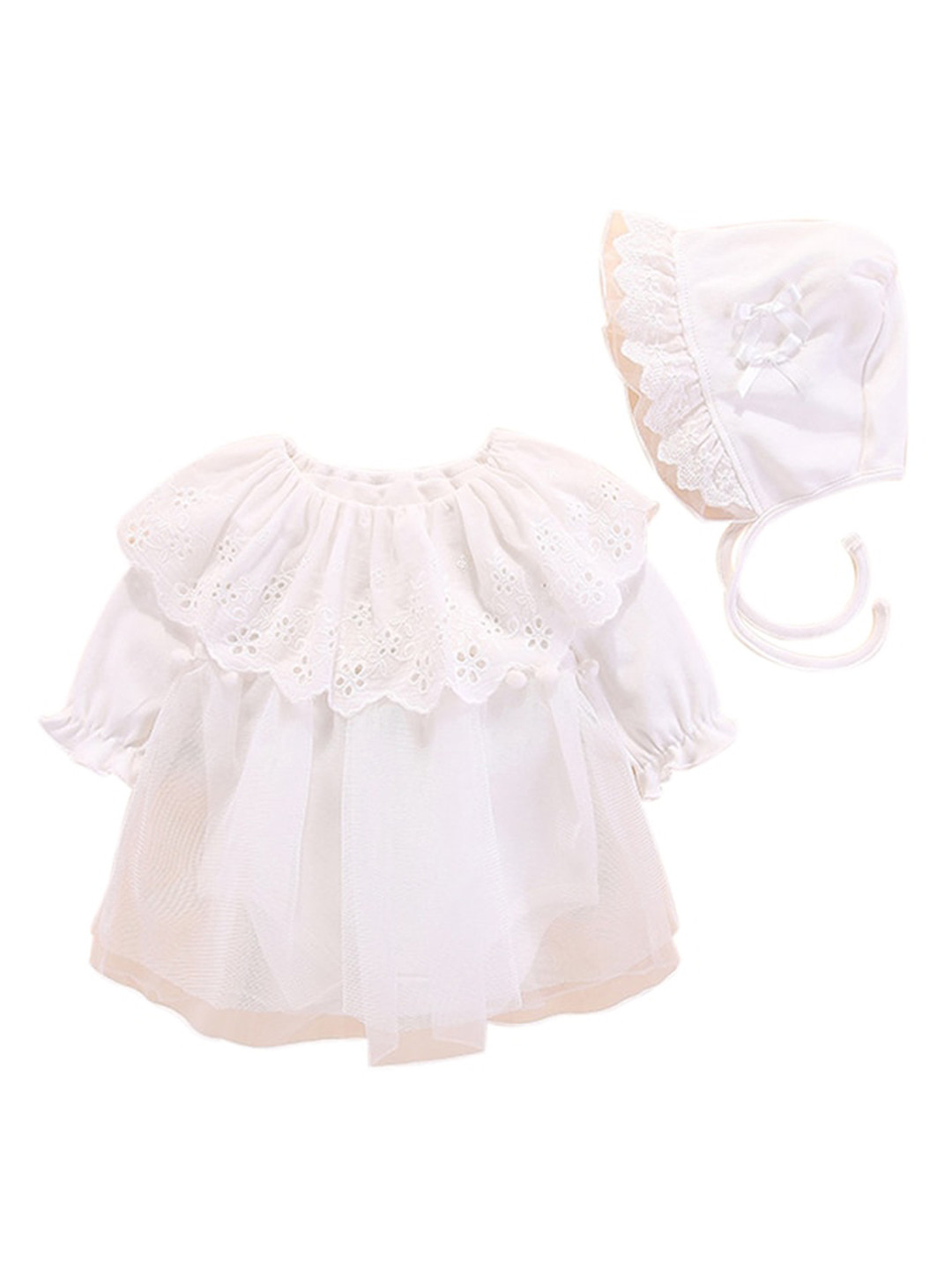 

StyleCast Infants Girls Pink Self Design Cotton Bodysuit with Cap
