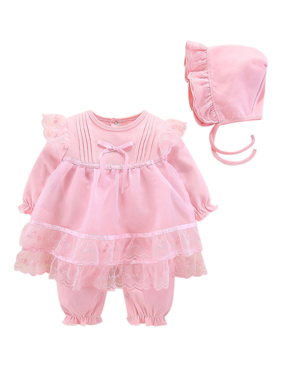 

StyleCast Infant Girls Pink Cotton Rompers