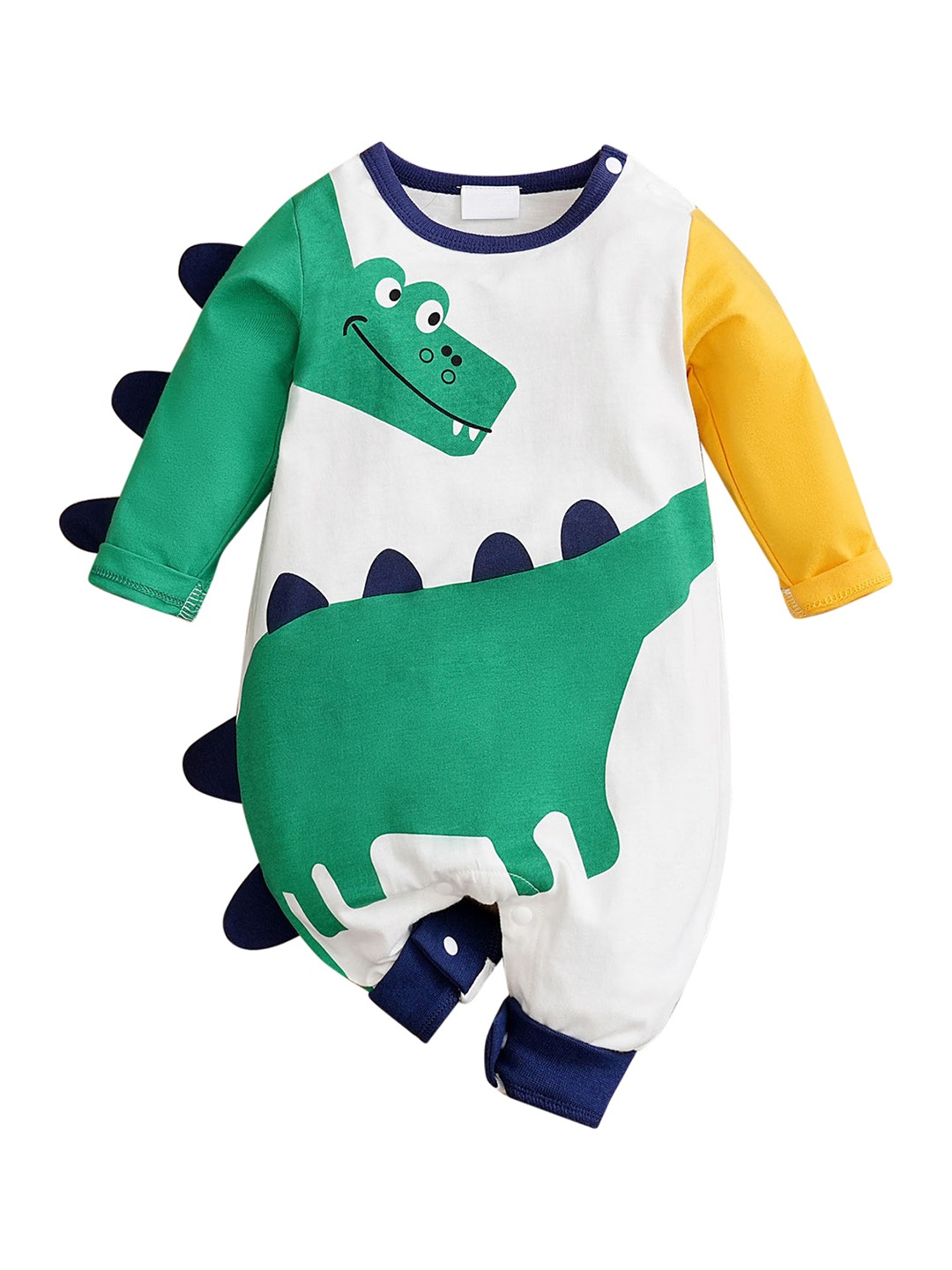 

StyleCast Infant Boys Graphic Printed Cotton Rompers, Green