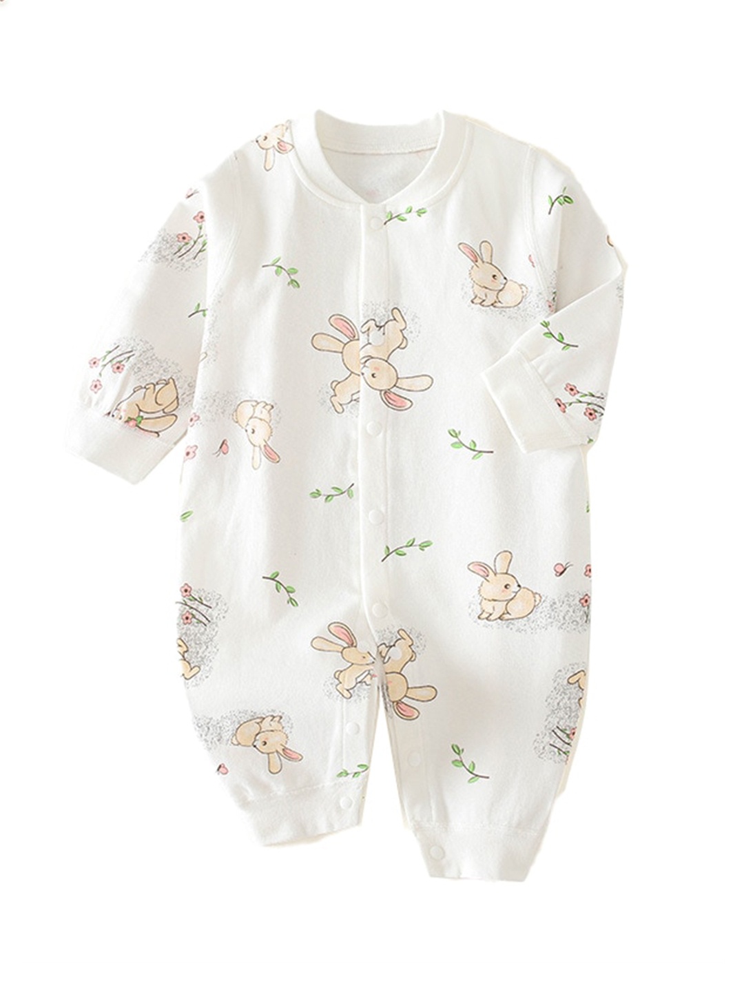 

StyleCast Infants White Printed Cotton Rompers