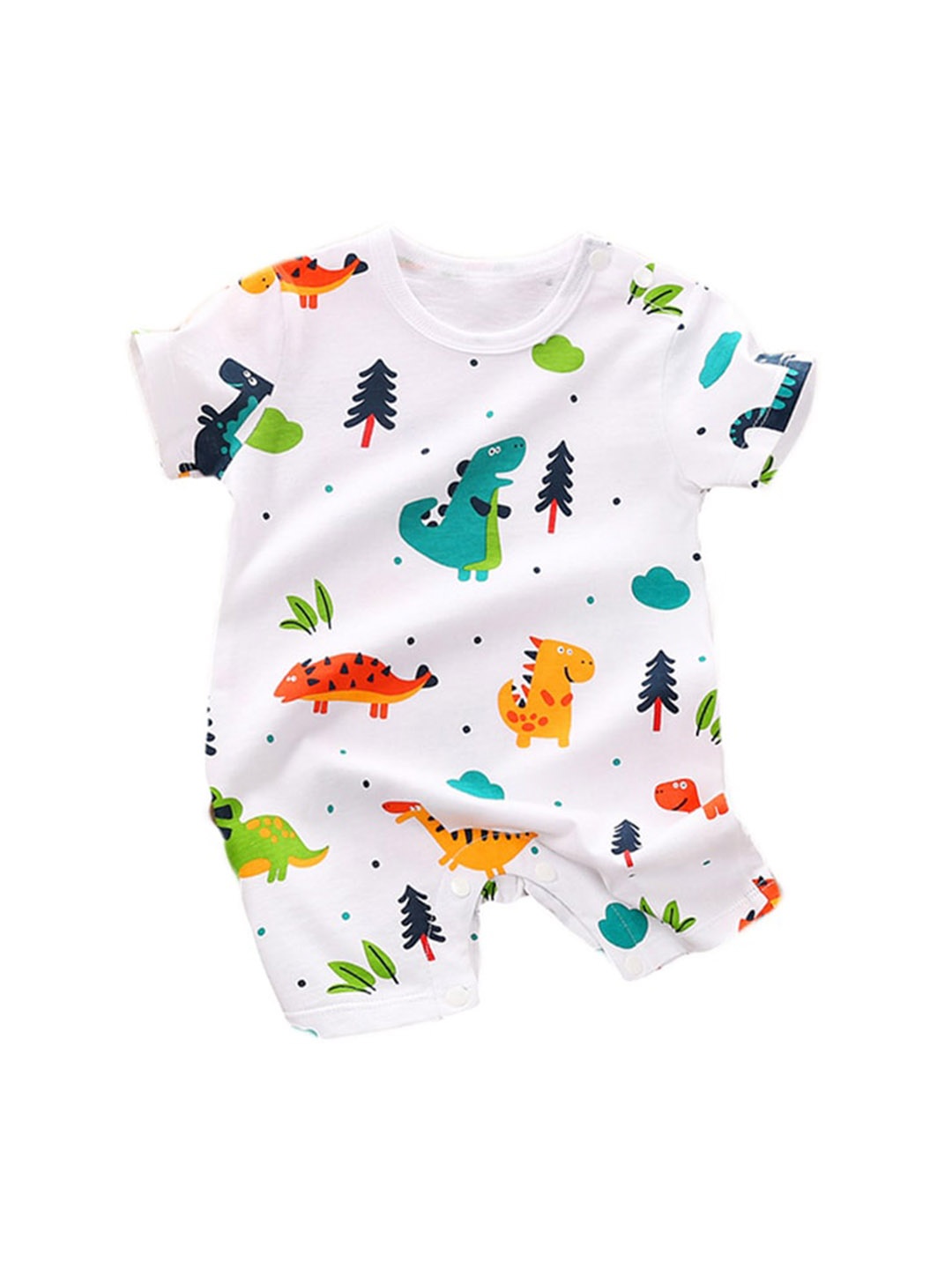 

StyleCast Infants Boys White Printed Cotton Rompers