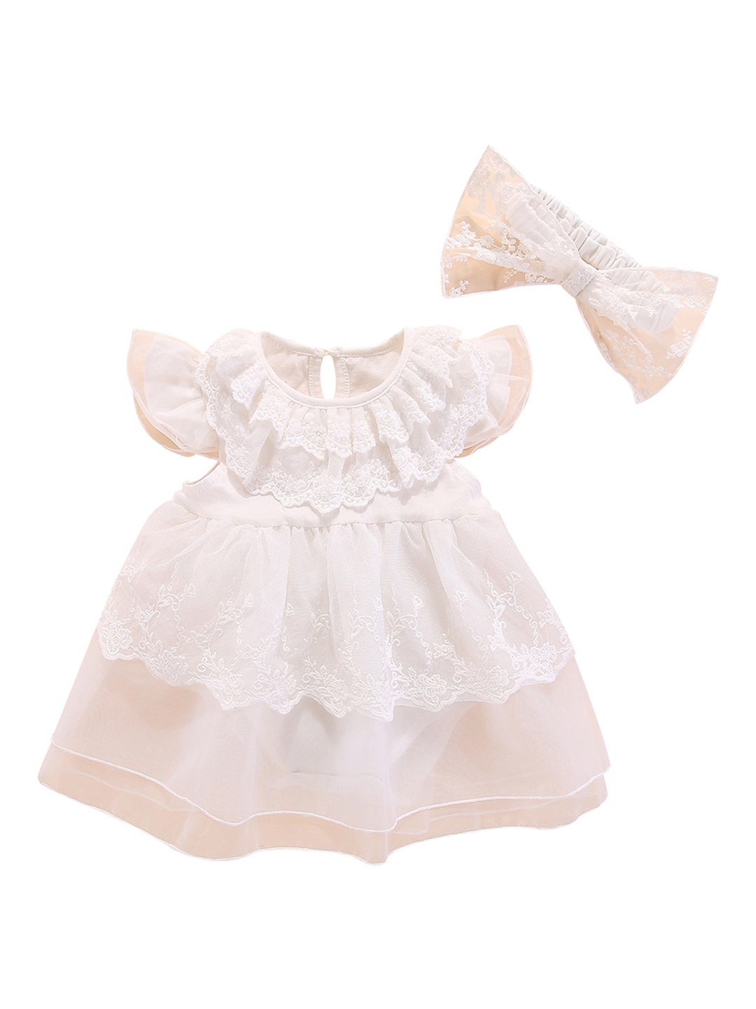 

StyleCast Infant Girls Embroidered Cotton Fit & Flare Dress, White