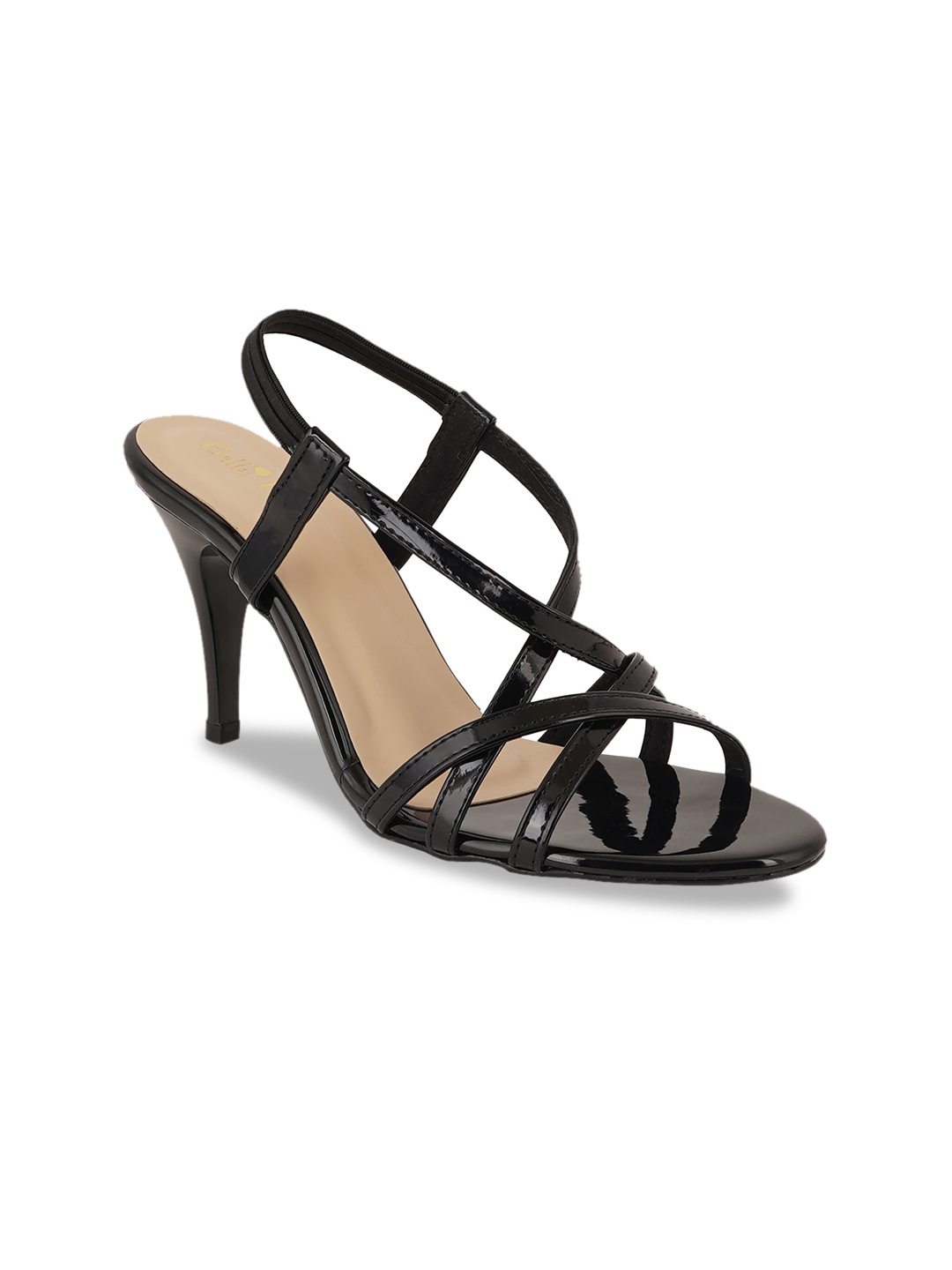 

Bella Rosa Open Toe Stiletto Heels, Black