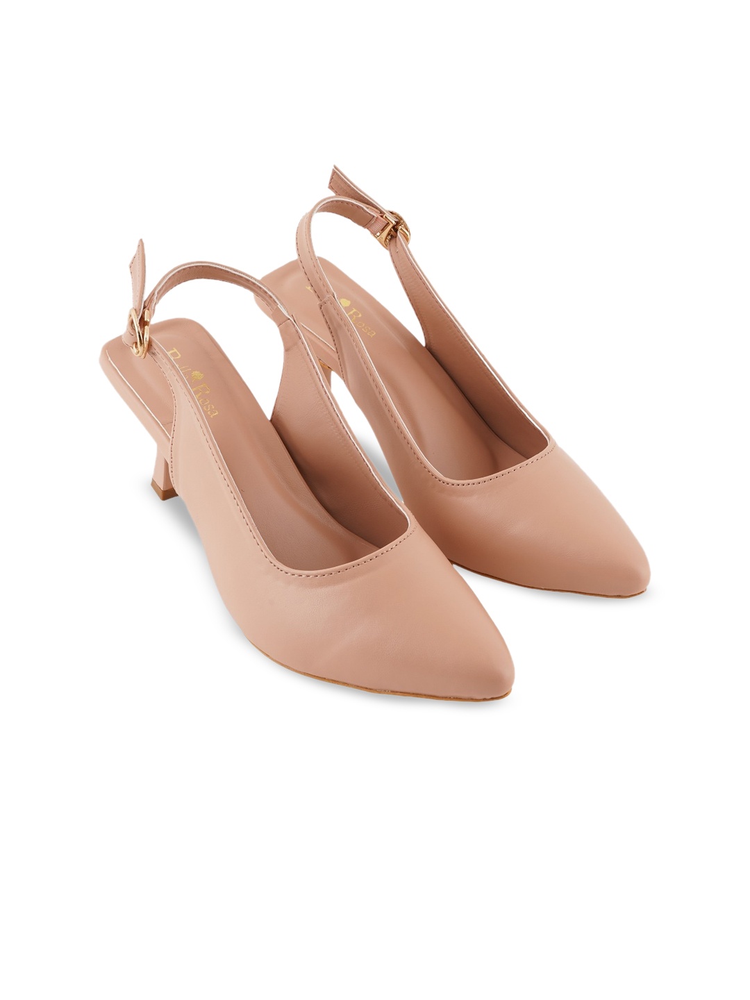 

Bella Rosa Pointed Toe Kitten Pumps, Peach