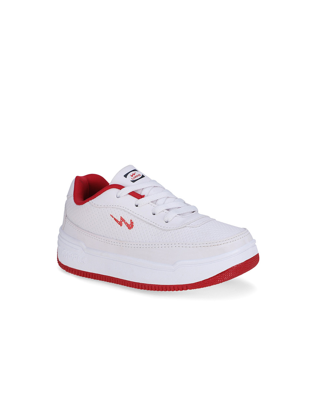 

Campus Kids Round Toe Lace Up Sneakers, White