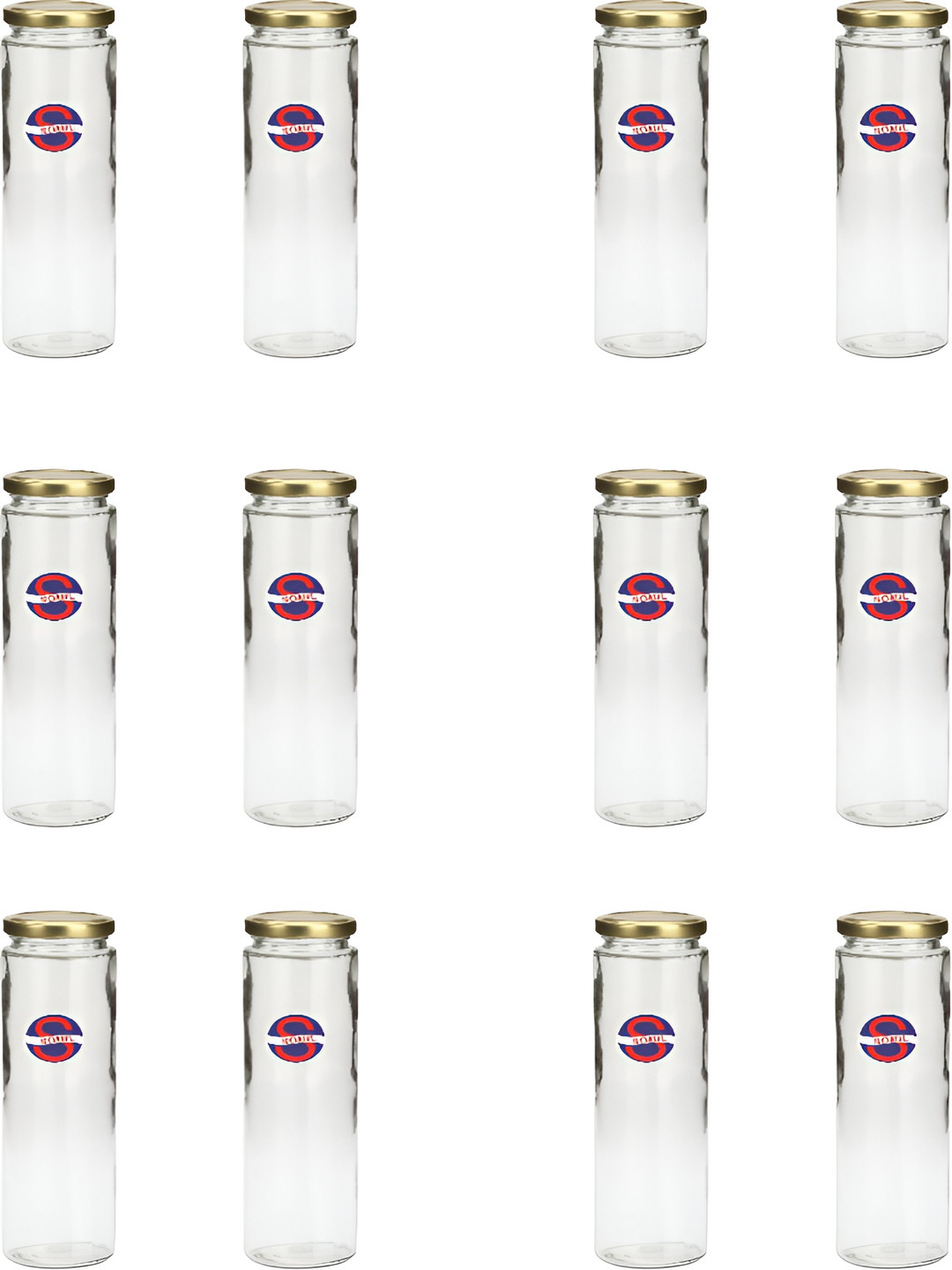 

Afast Transparent 12 Pieces Glass Water Bottle