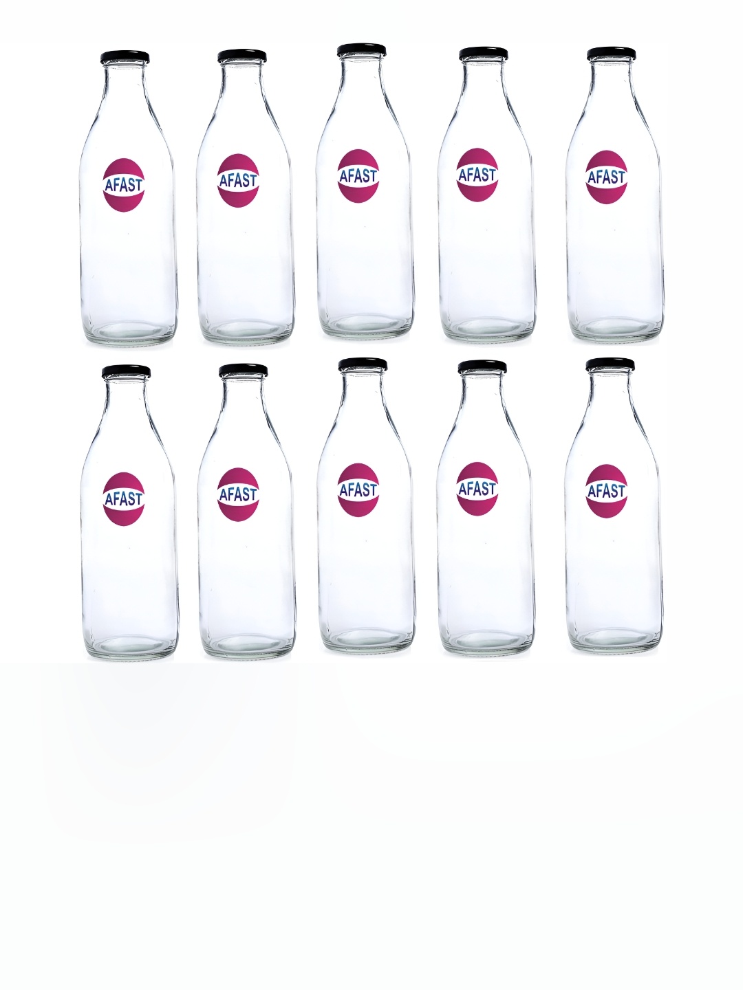 

Afast Transparent 6 Pieces Glass Water Bottle 1 L