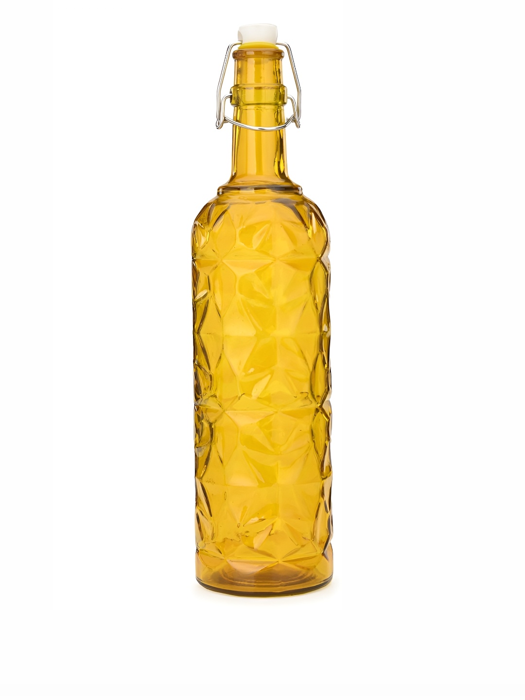 

Afast Yellow Printed Glass Water Bottle 1L