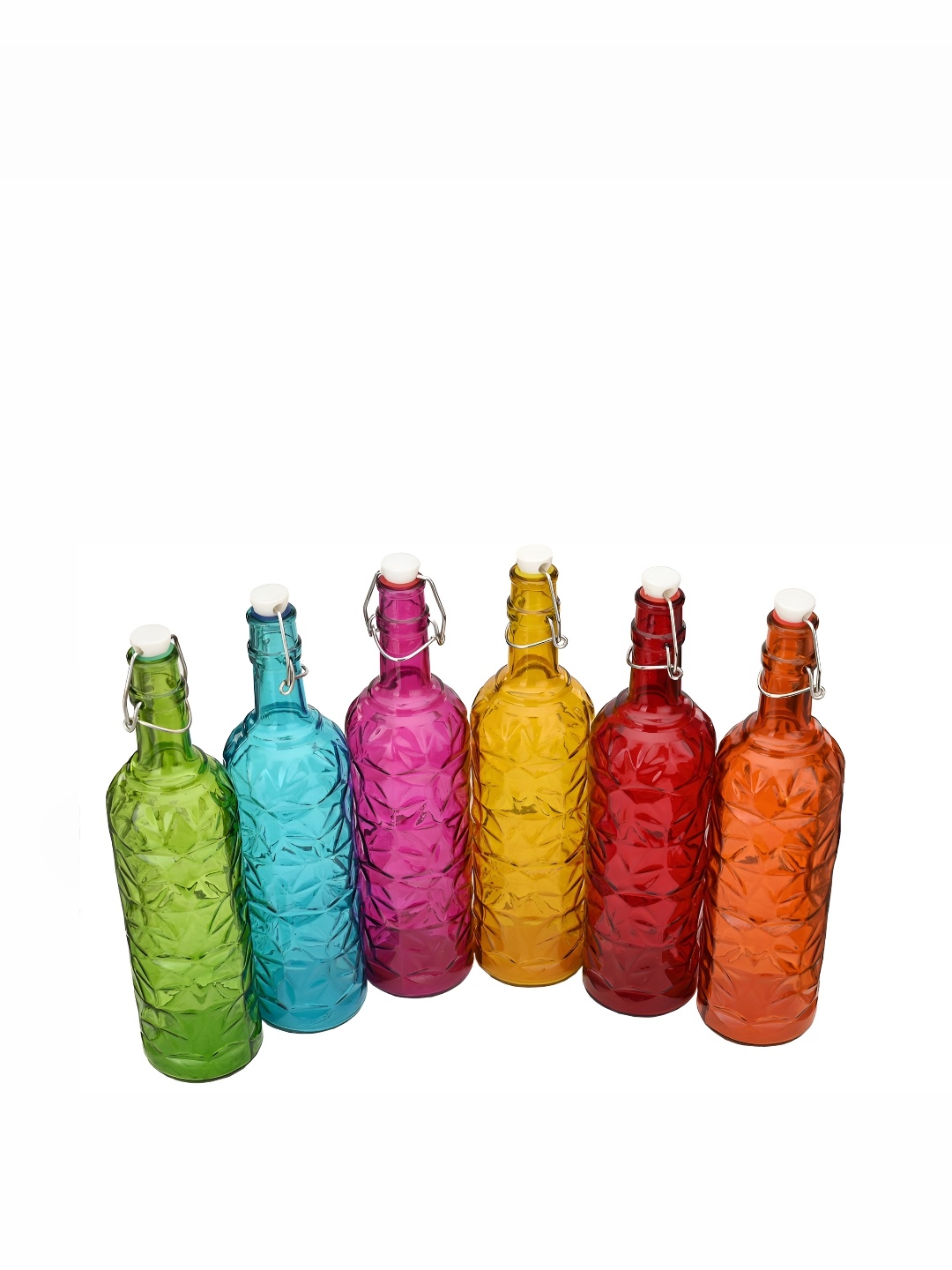 

Afast Green Blue 6 Pieces Glass Water Bottle 1L