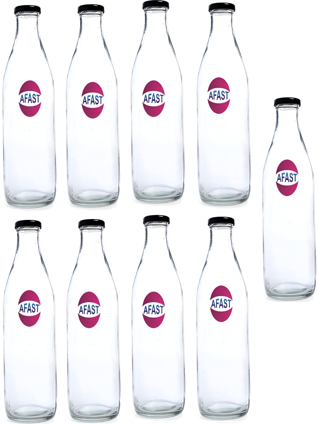 

Afast Transparent 9 Pieces Glass Water Bottle