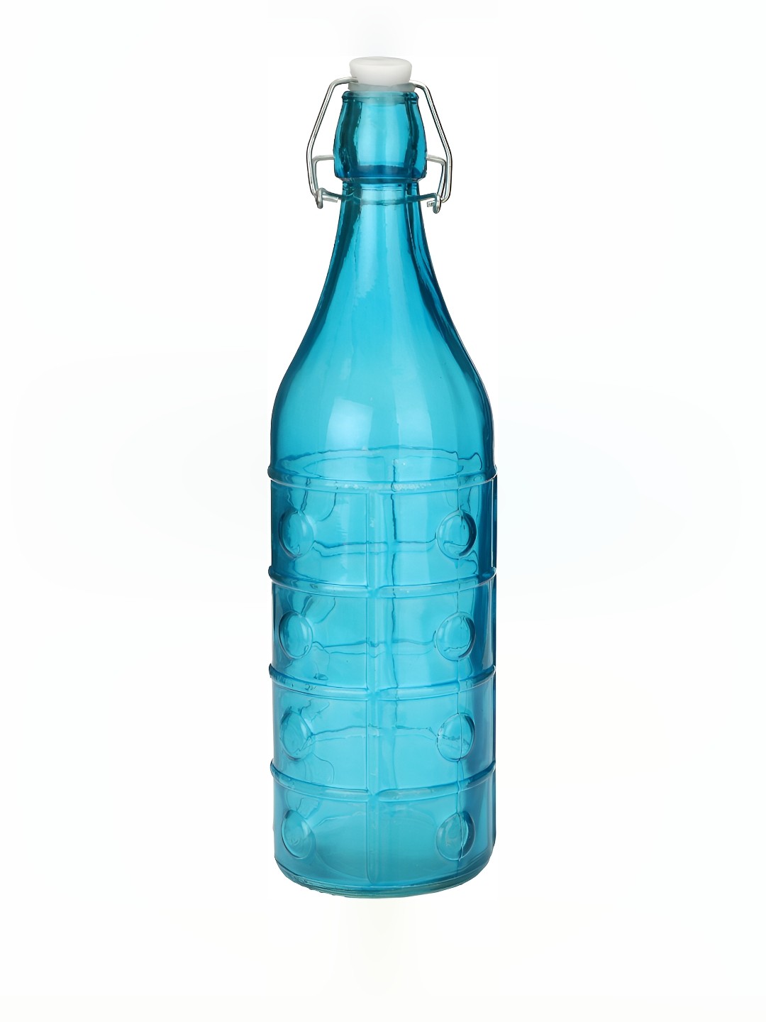 

Afast Blue Textured Glass Water Bottle 1L