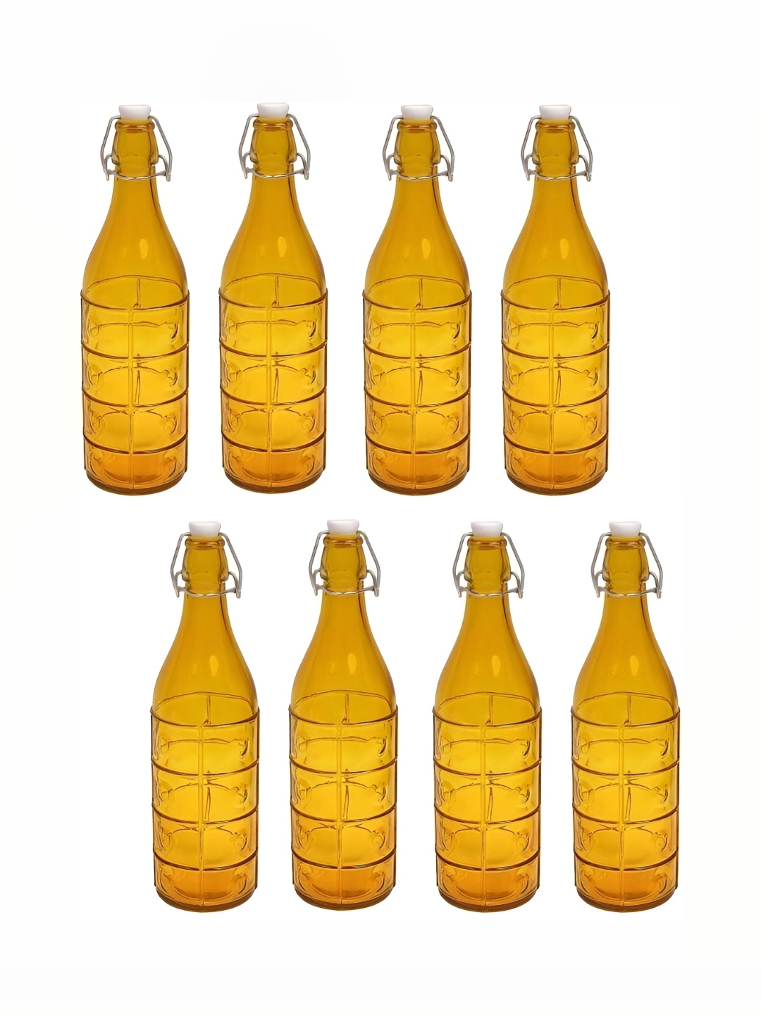 

Afast Yellow 6 Pieces Glass Water Bottles 1L