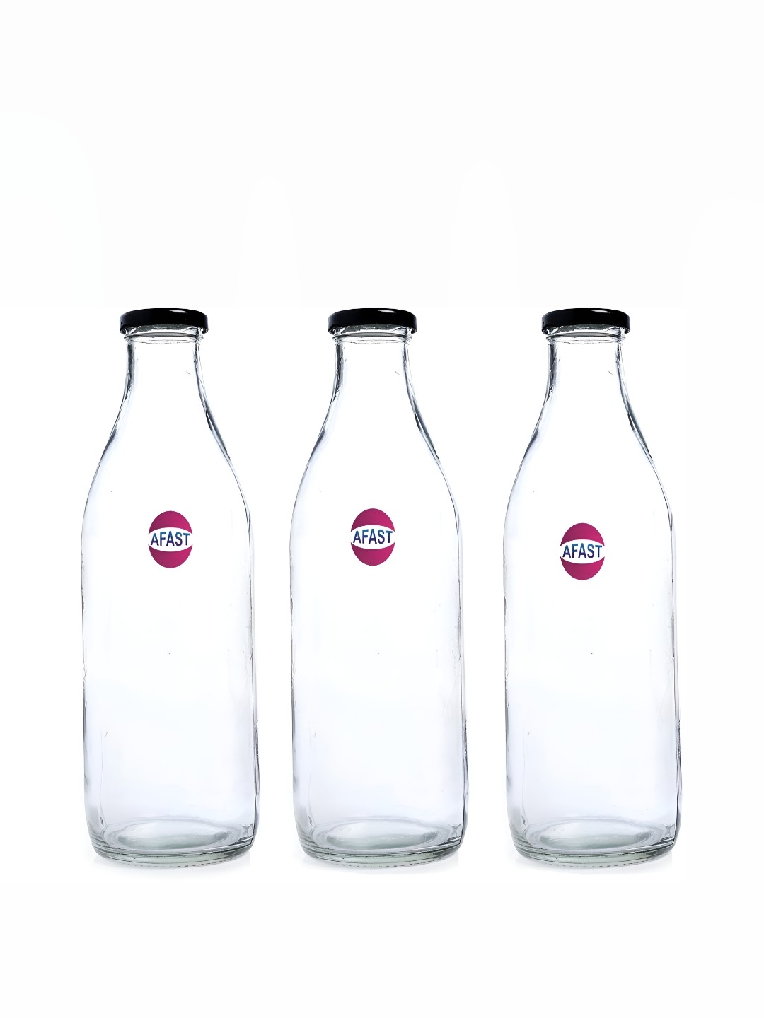 

Afast Transparent 3 Pcs Glass Water Bottle 200 ML