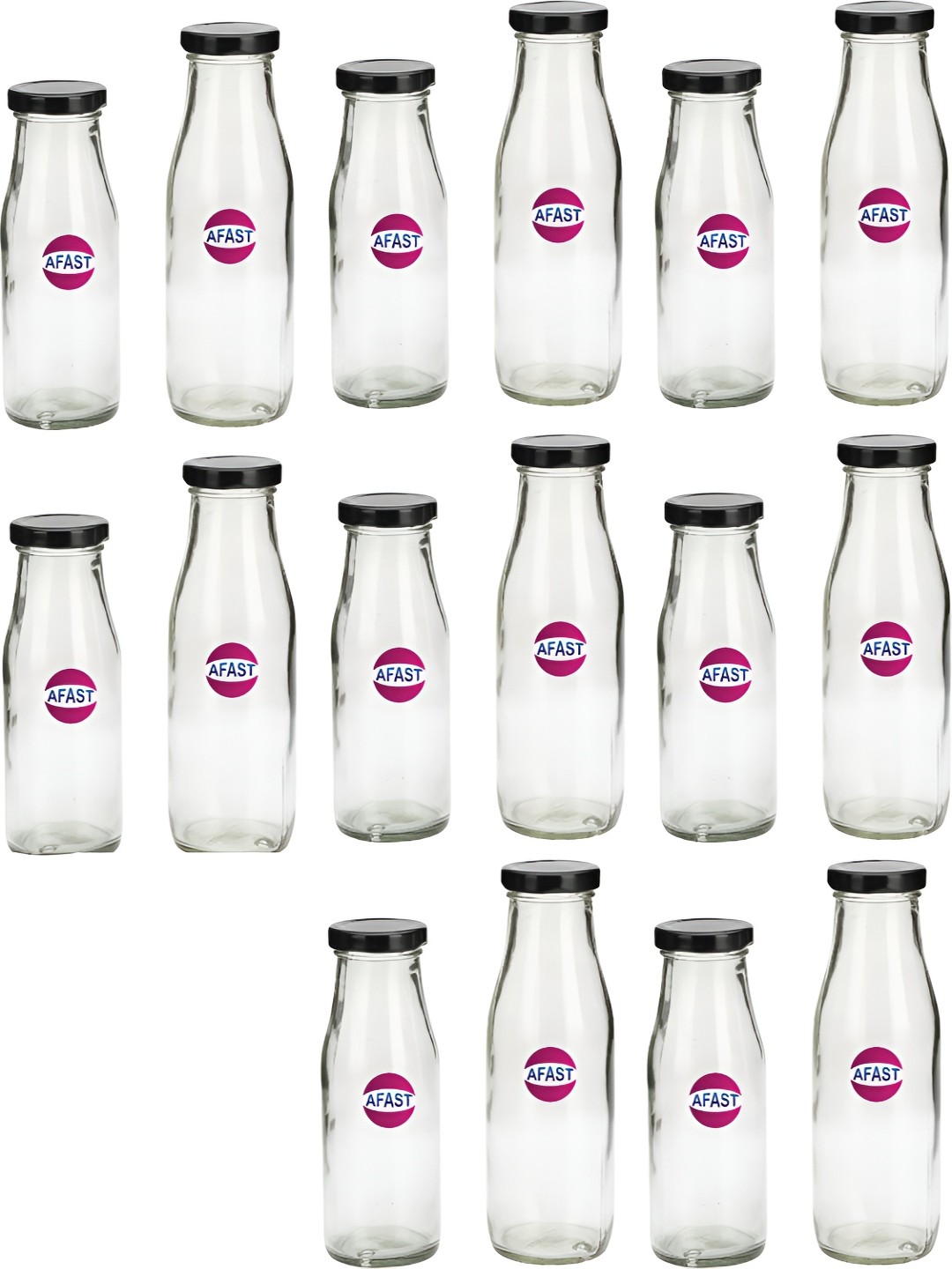 

Afast Transparent 6 Pieces Glass Water Bottle 350 ml
