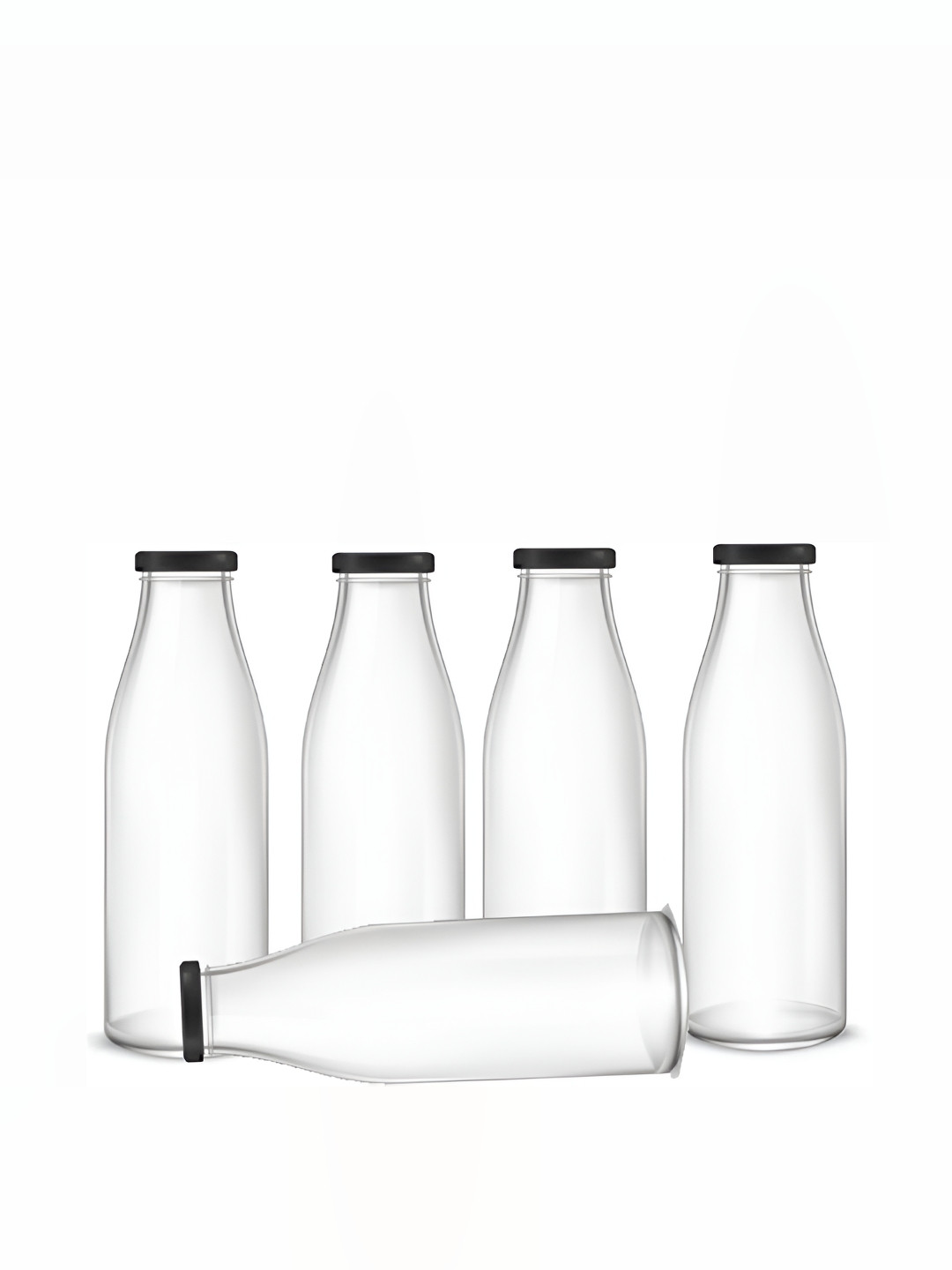 

Afast Transparent 5 Pieces Glass Water Bottle 1L