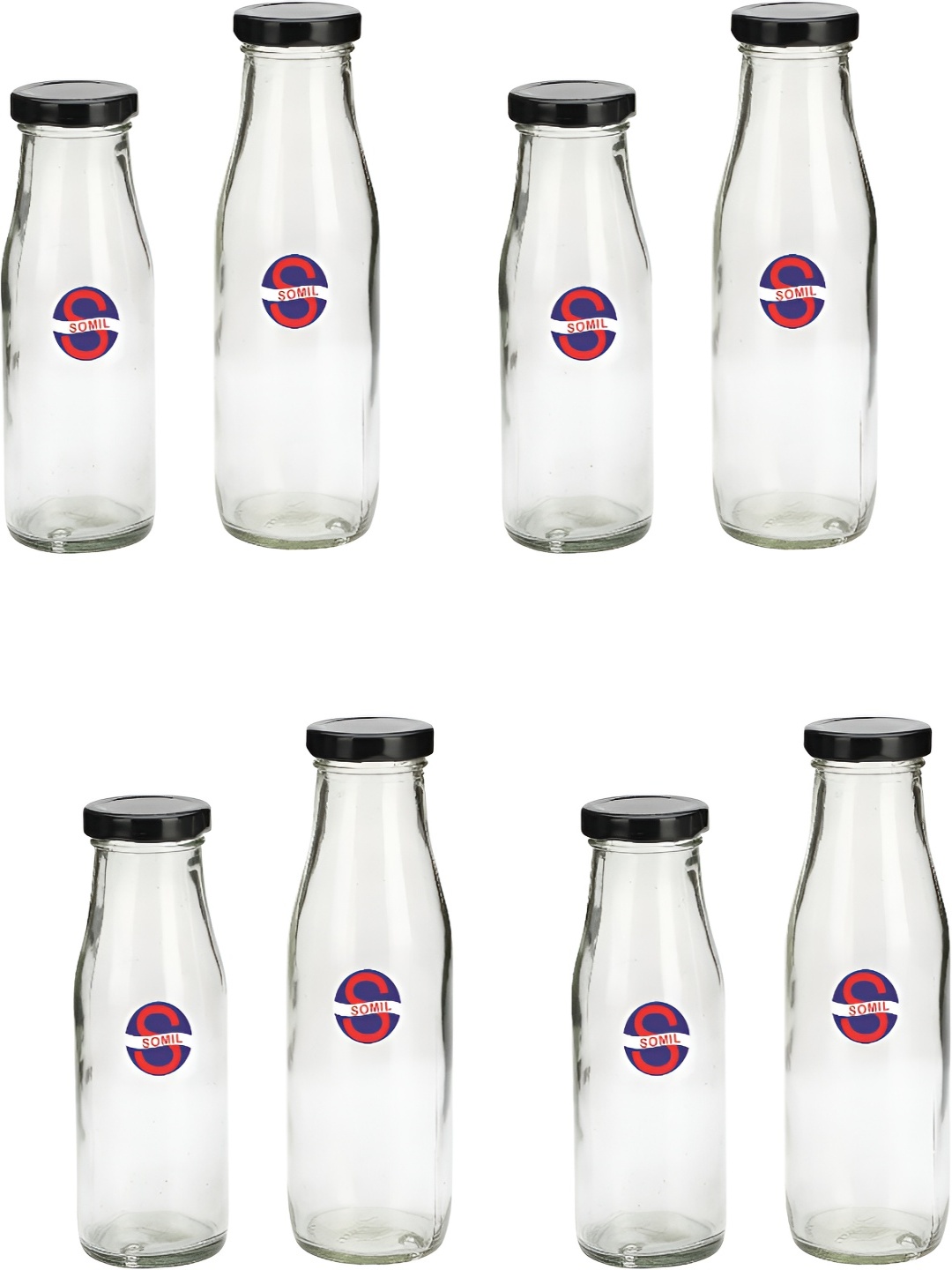 

Afast Transparent 6 Pieces Glass Water Bottles 350 ML