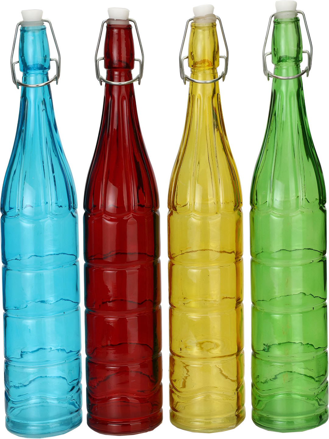 

Afast Blue & Yellow 4 Pcs Glass Water Bottle 1000ml