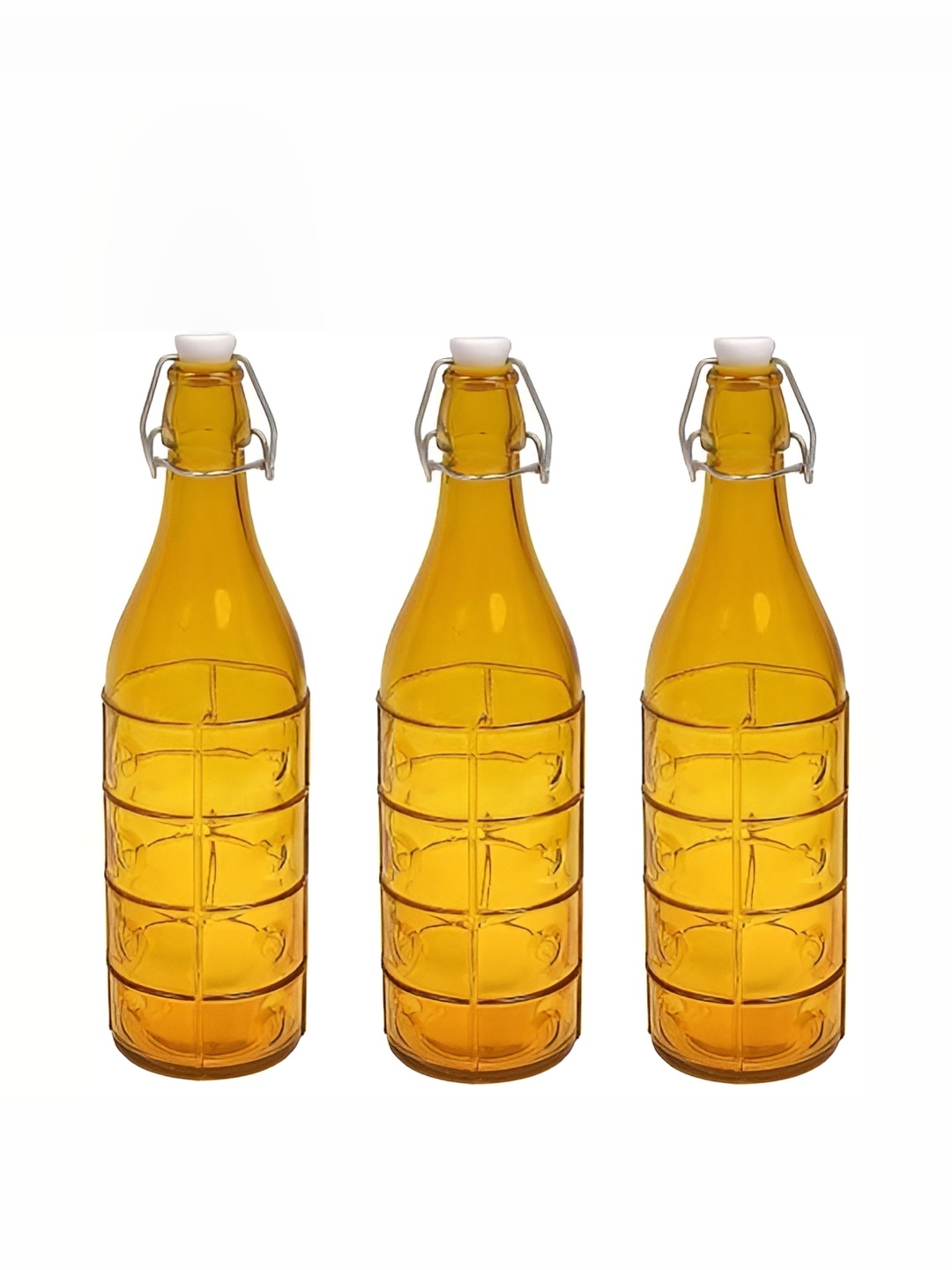 

Afast Yellow 3 Pieces Glass Water Bottles 1L