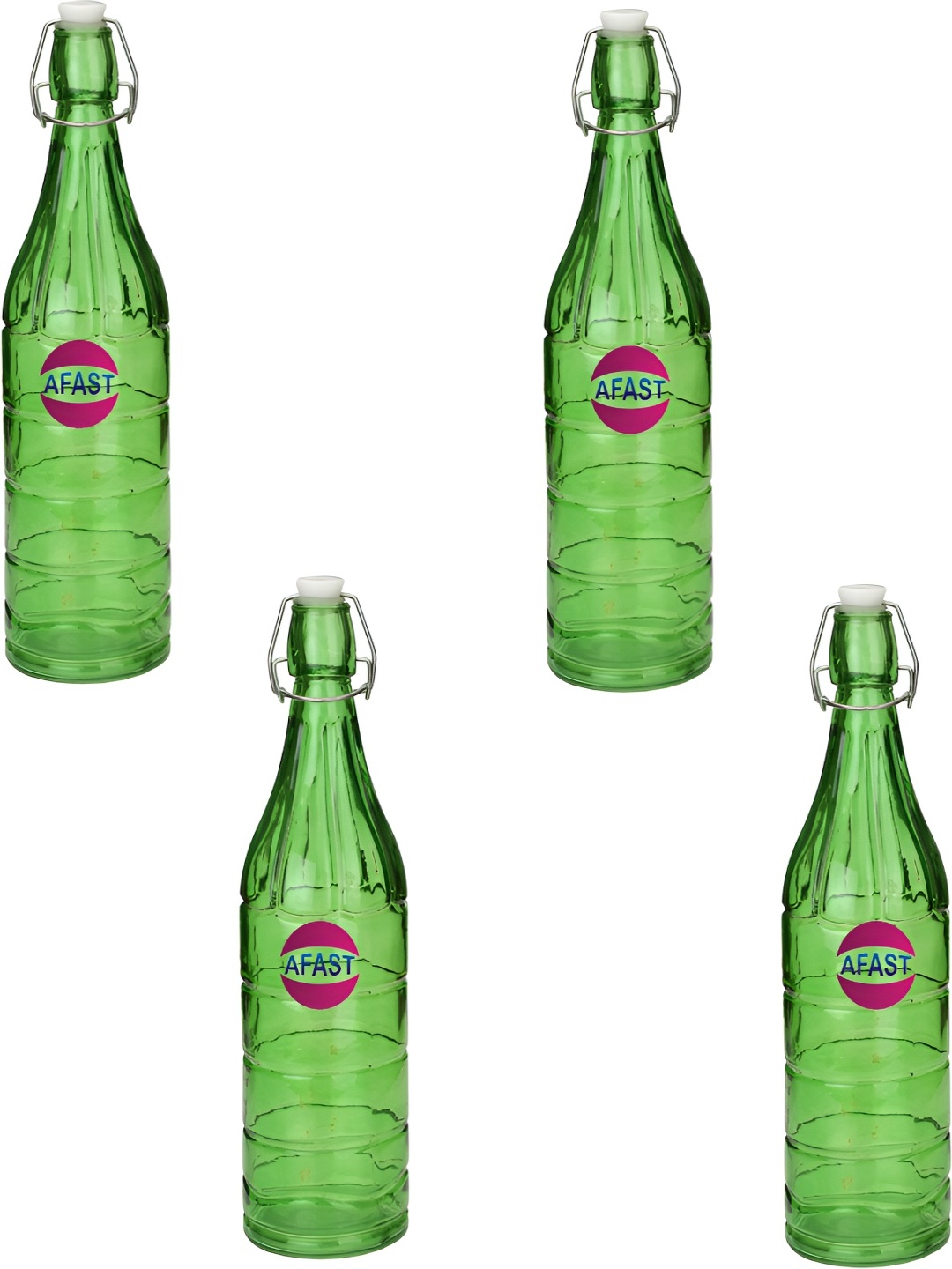 

Afast Green 4 Pieces Glass Water Bottle1 Ltr