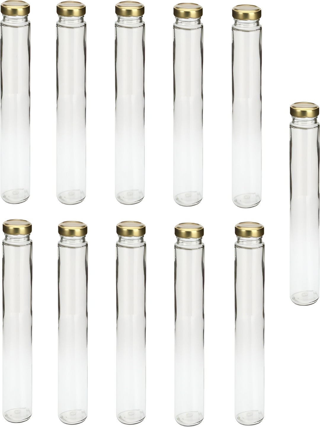 

Afast Transparent & Gold Toned 11 Pieces Glass Water Bottles 350 ml