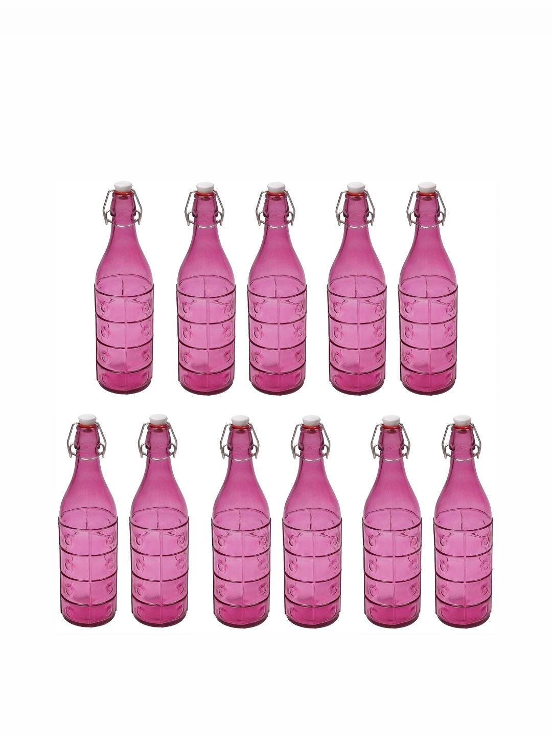 

Afast Transparent & Pink 11 Pieces Glass Water Bottles 1000 ml Each