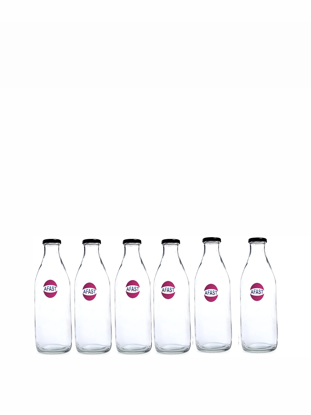 

Afast Transparent Set of 6 Glass Water Bottle 1 ltr