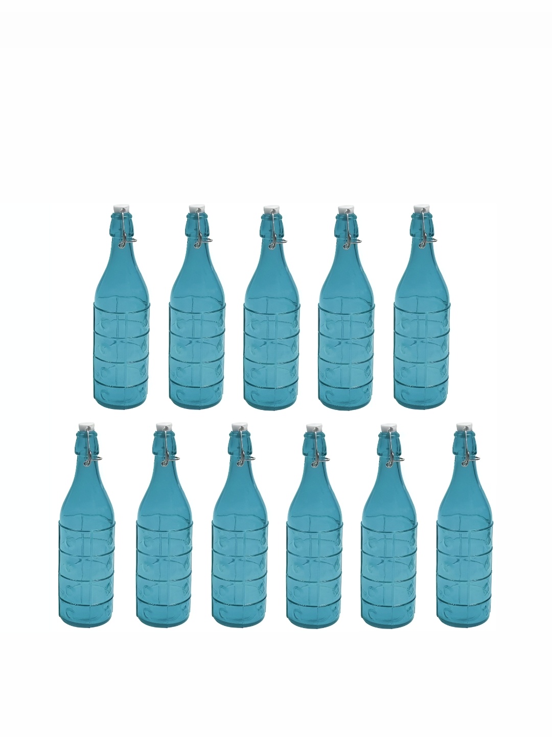 

Afast Transparent & Blue 11 Pieces Glass Water Bottles 1000 ml