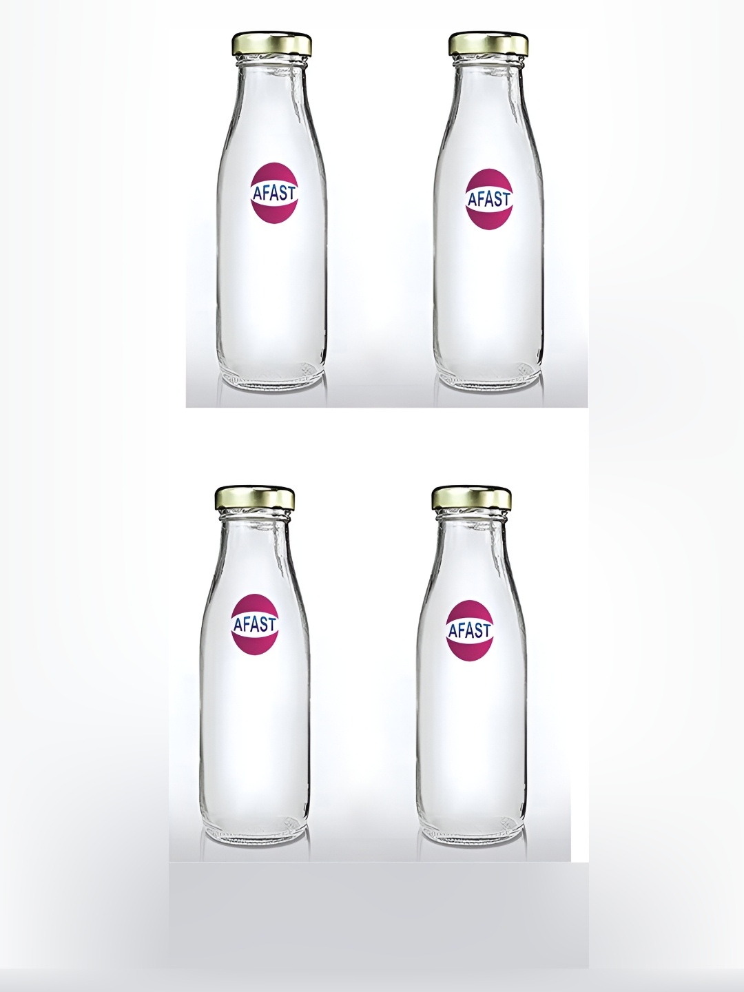 

Afast Transparent 4 Pieces Glass Water Bottle 500 ML