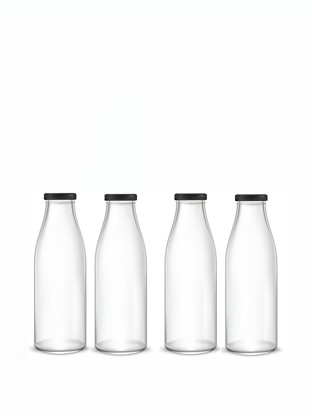 

Afast Transparent 4 Pieces Glass Water Bottle 1L