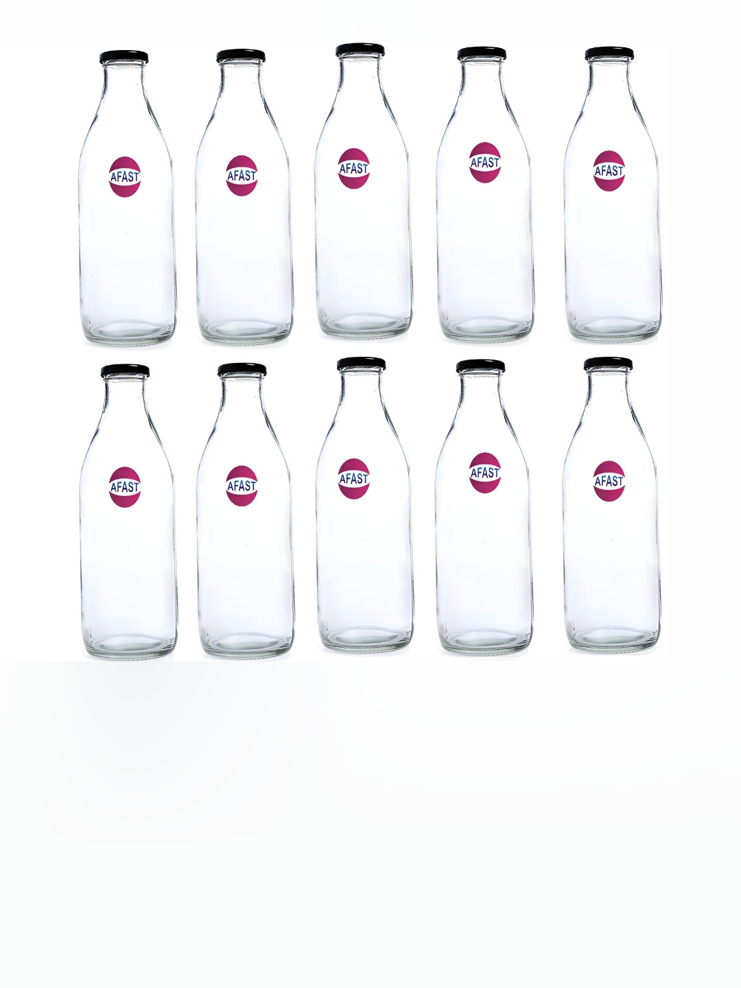

Afast Transparent 10 Pieces Glass Water Bottle