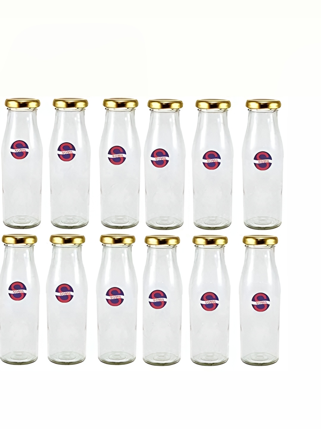 

Afast Transparent 12 Pcs Glass Water Bottle 350ml