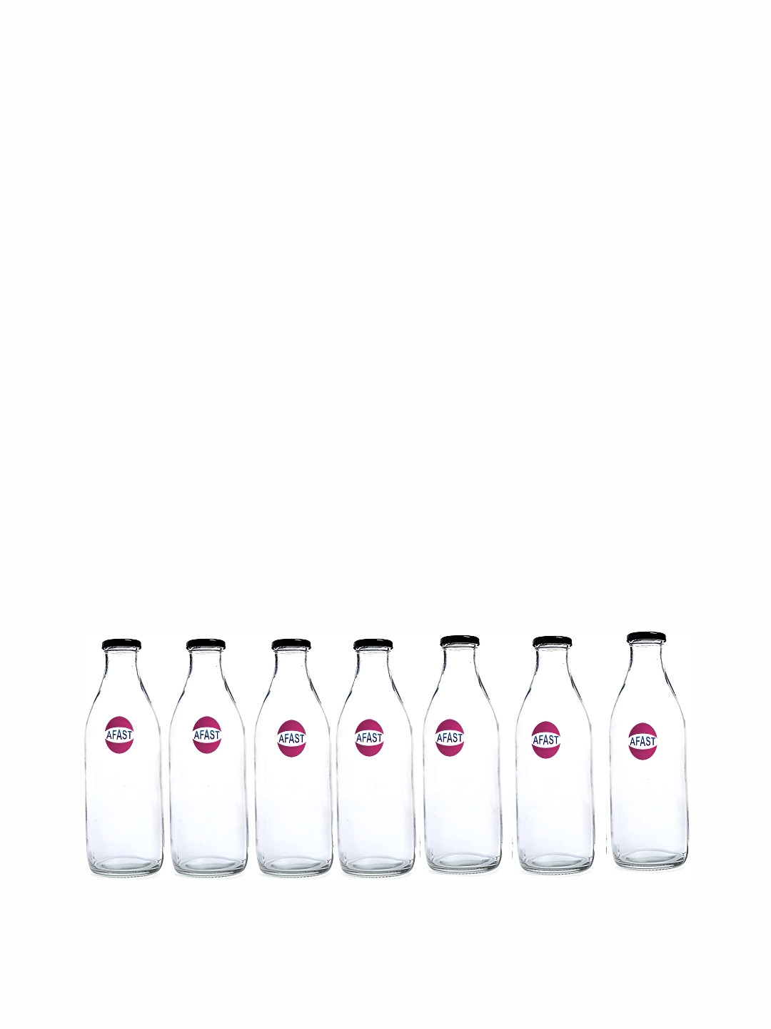 

Afast Transparent & Gold Toned 7 Pieces Glass Water Bottles 1 L