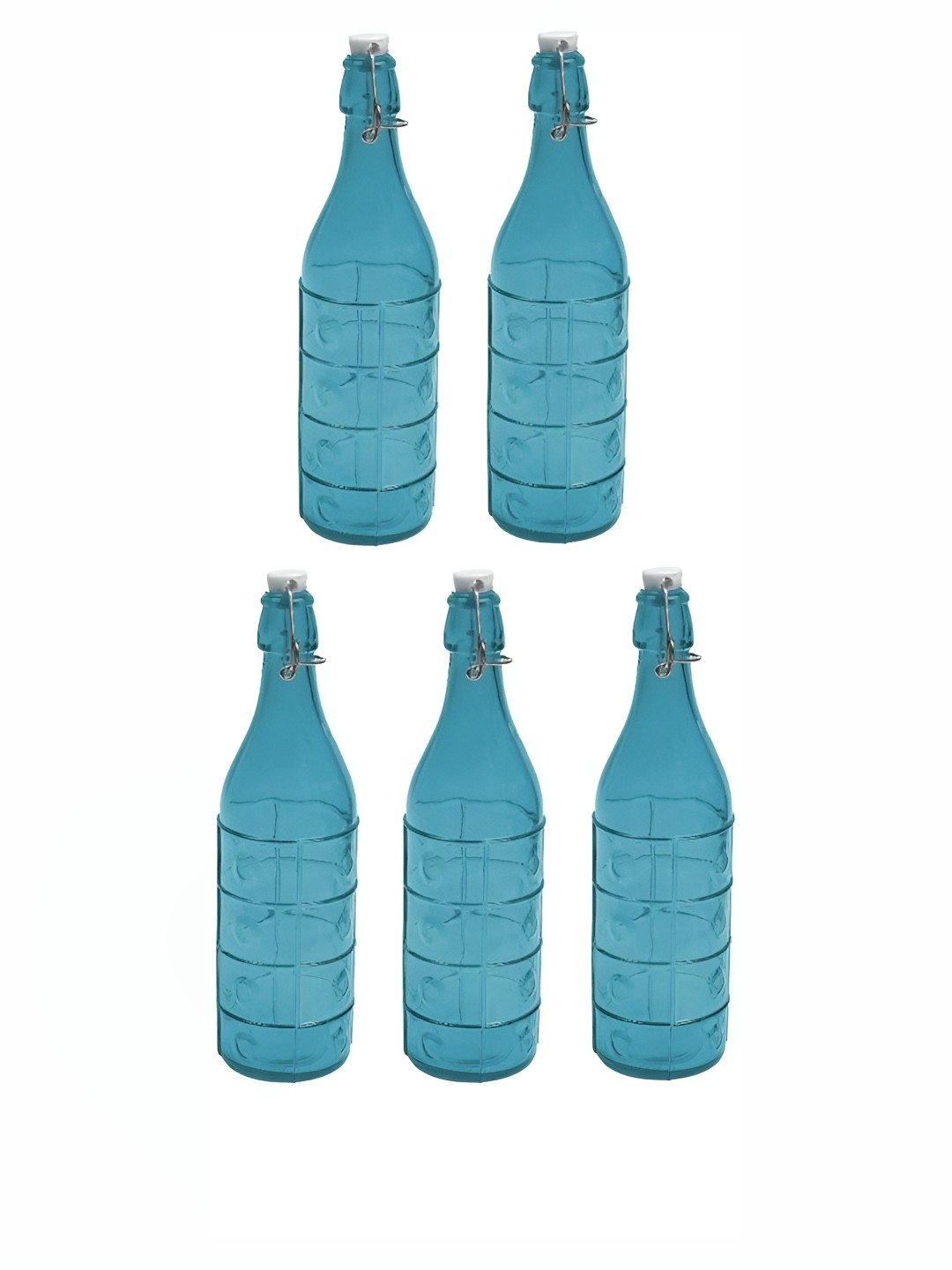 

Afast Blue 5 Pieces Glass Water Bottle 1L