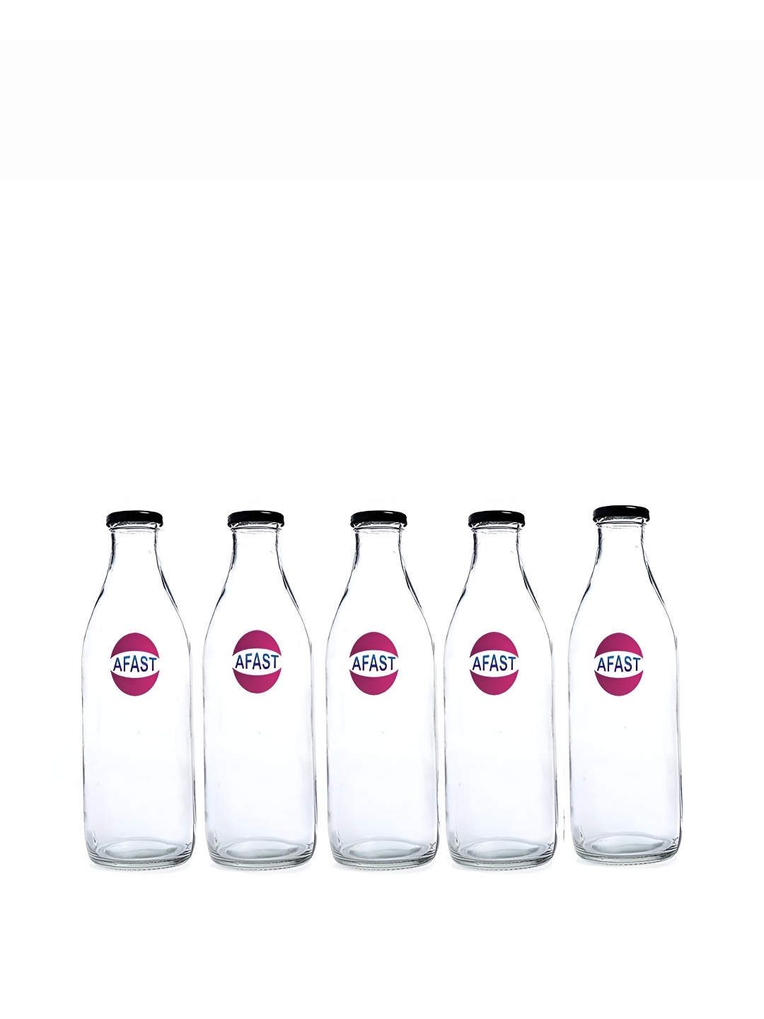 

Afast Transparent 5 Pieces Glass Water Bottle 1L
