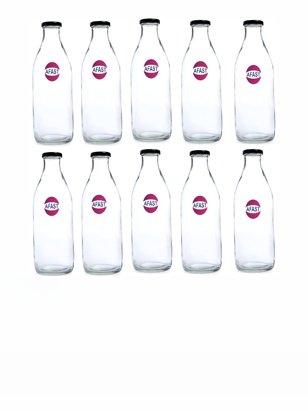 

Afast Transparent 10 Pieces Glass Water Bottle