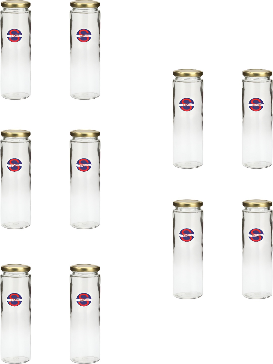 

Afast Transparent 10 Pieces Glass Water Bottle 350 ml
