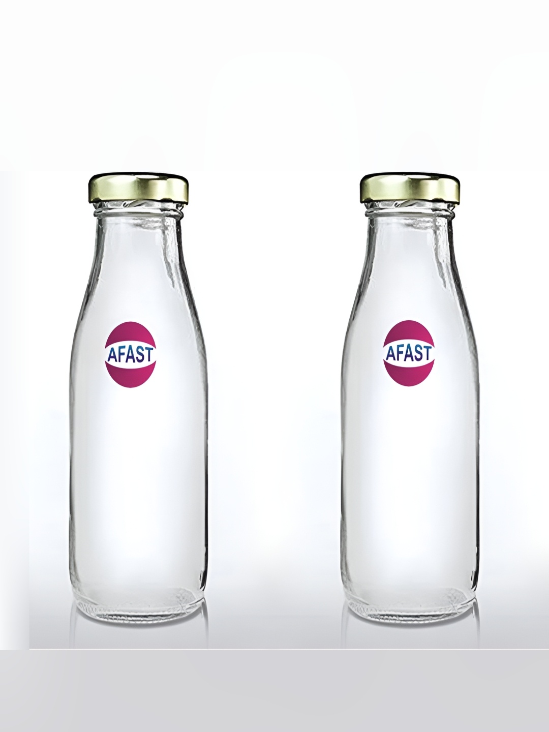 

Afast Transparent 2 Pcs Glass Water Bottle 350 ml