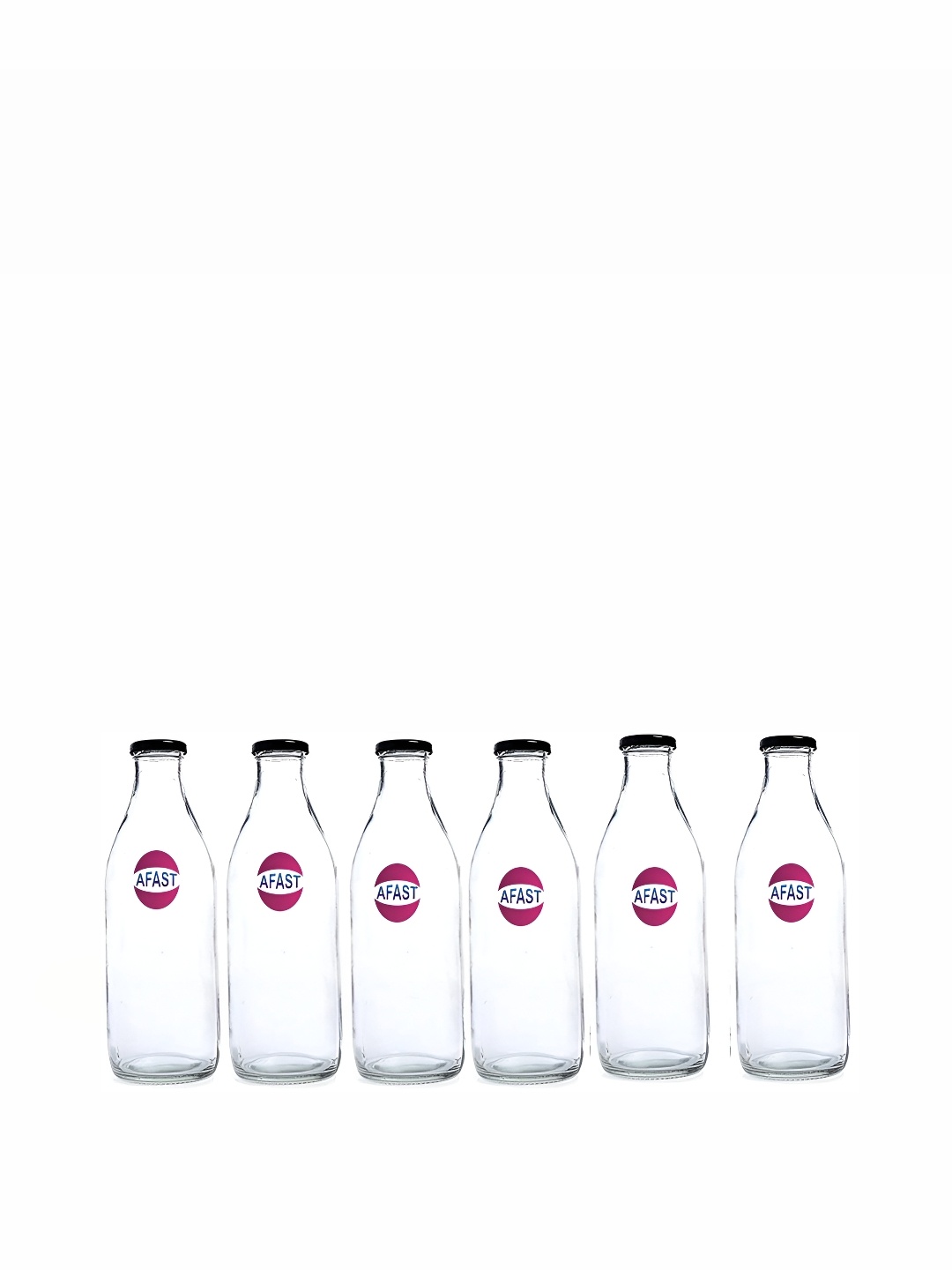 

Afast Transparent 6 Pieces Glass Water Bottle 350ml