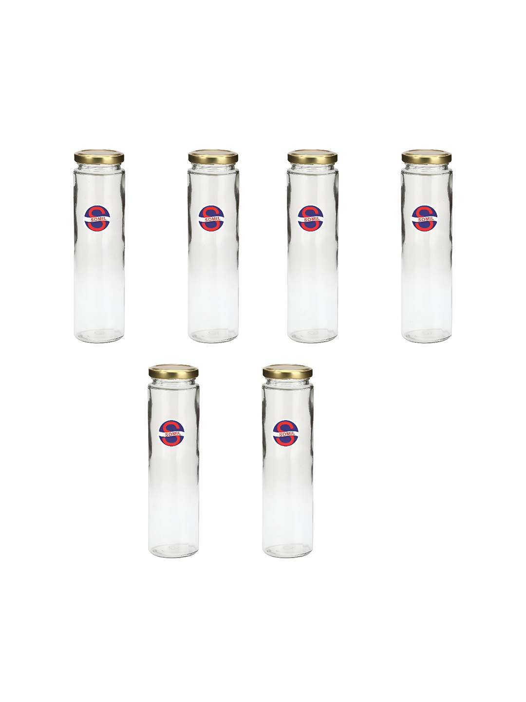 

Afast Transparent & Gold Toned 6 Pieces Glass Water Bottle 1 L