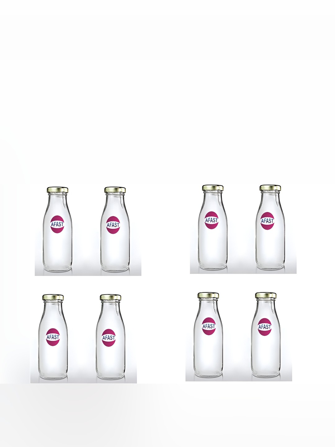 

Afast Transparent Set of 6 Glass Water Bottle 1l