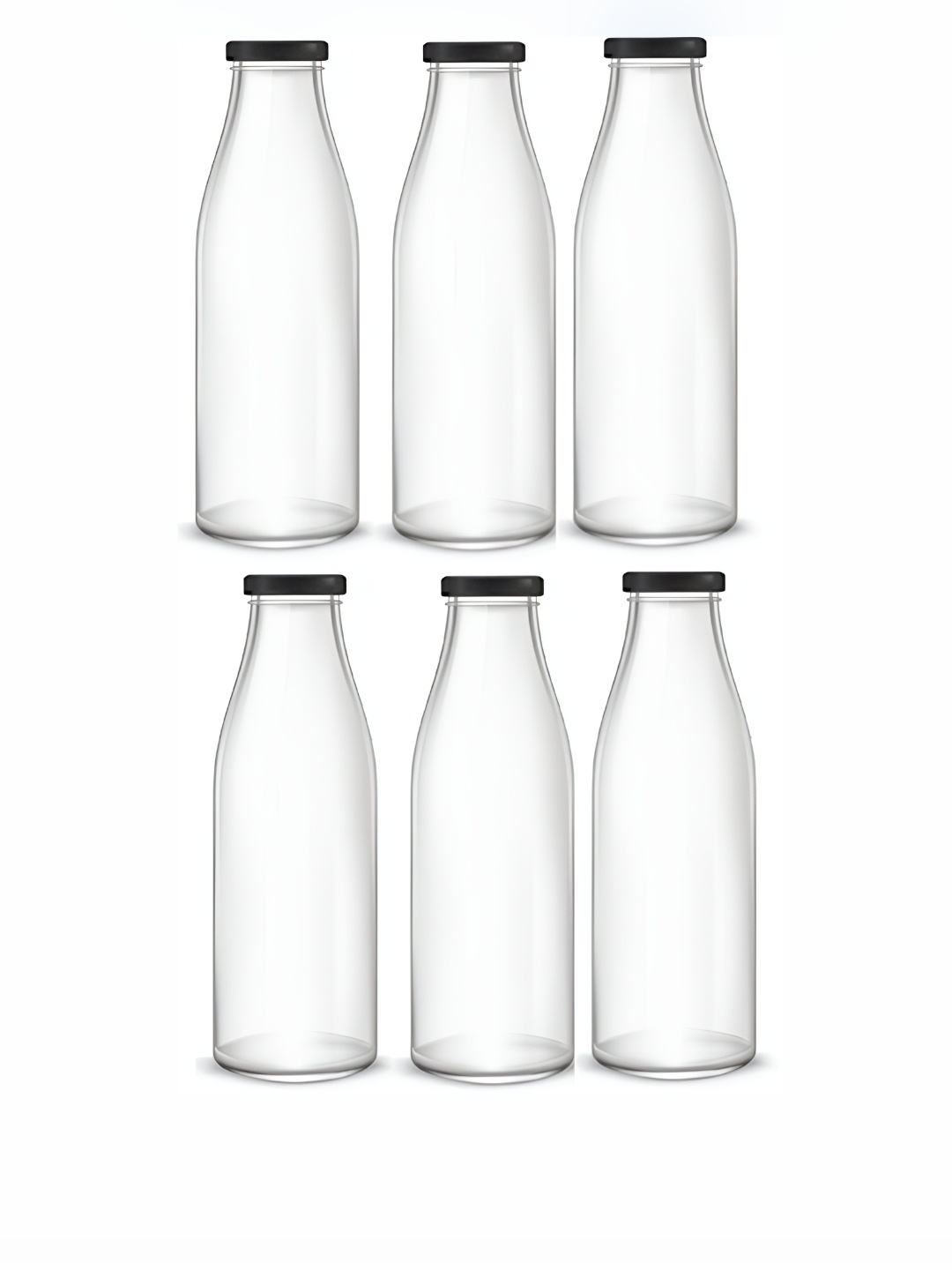 

Afast Transparent 6 Pieces Glass Water Bottle 500 ML