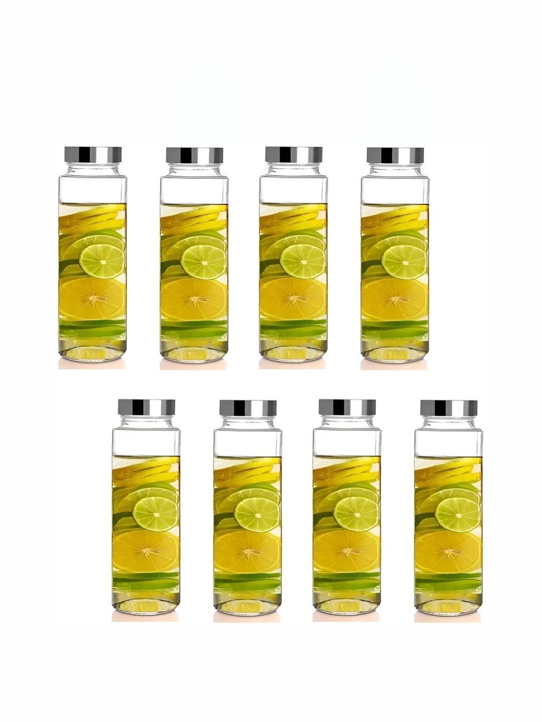 

Afast Transparent 8 Pcs Glass Water Bottle 750 ML