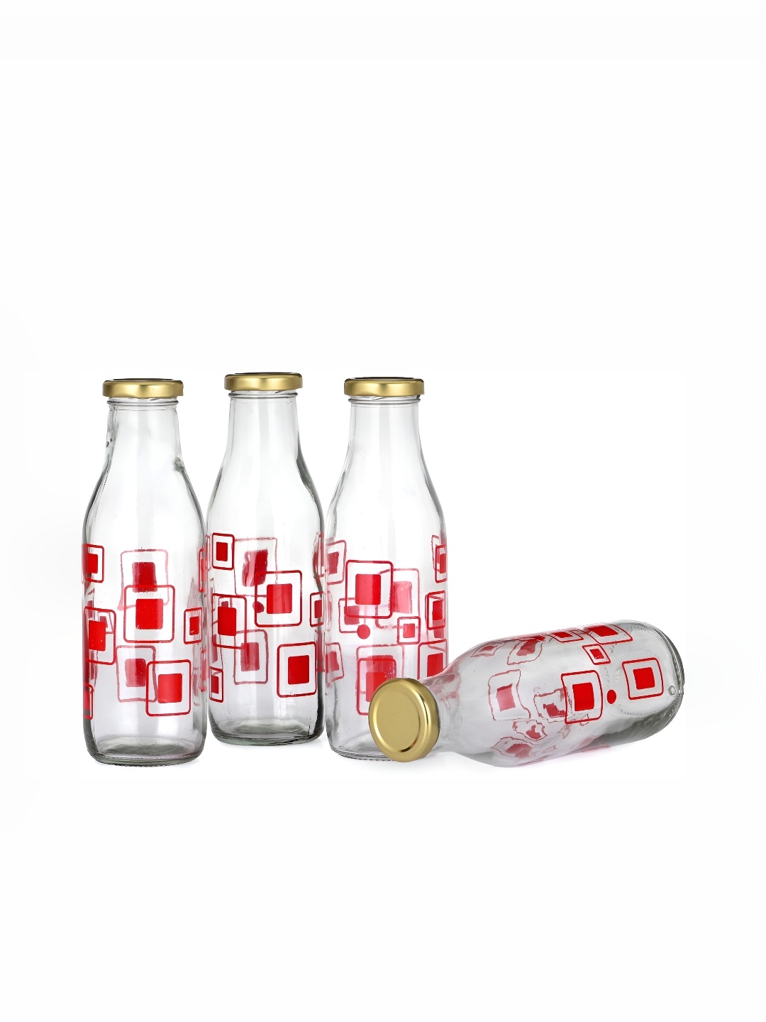 

Afast Red 4 Pieces Glass Water Bottle 500 ml