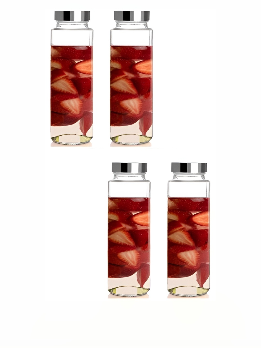 

Afast Transparent 4 Pieces Glass Water Bottle 750 ML