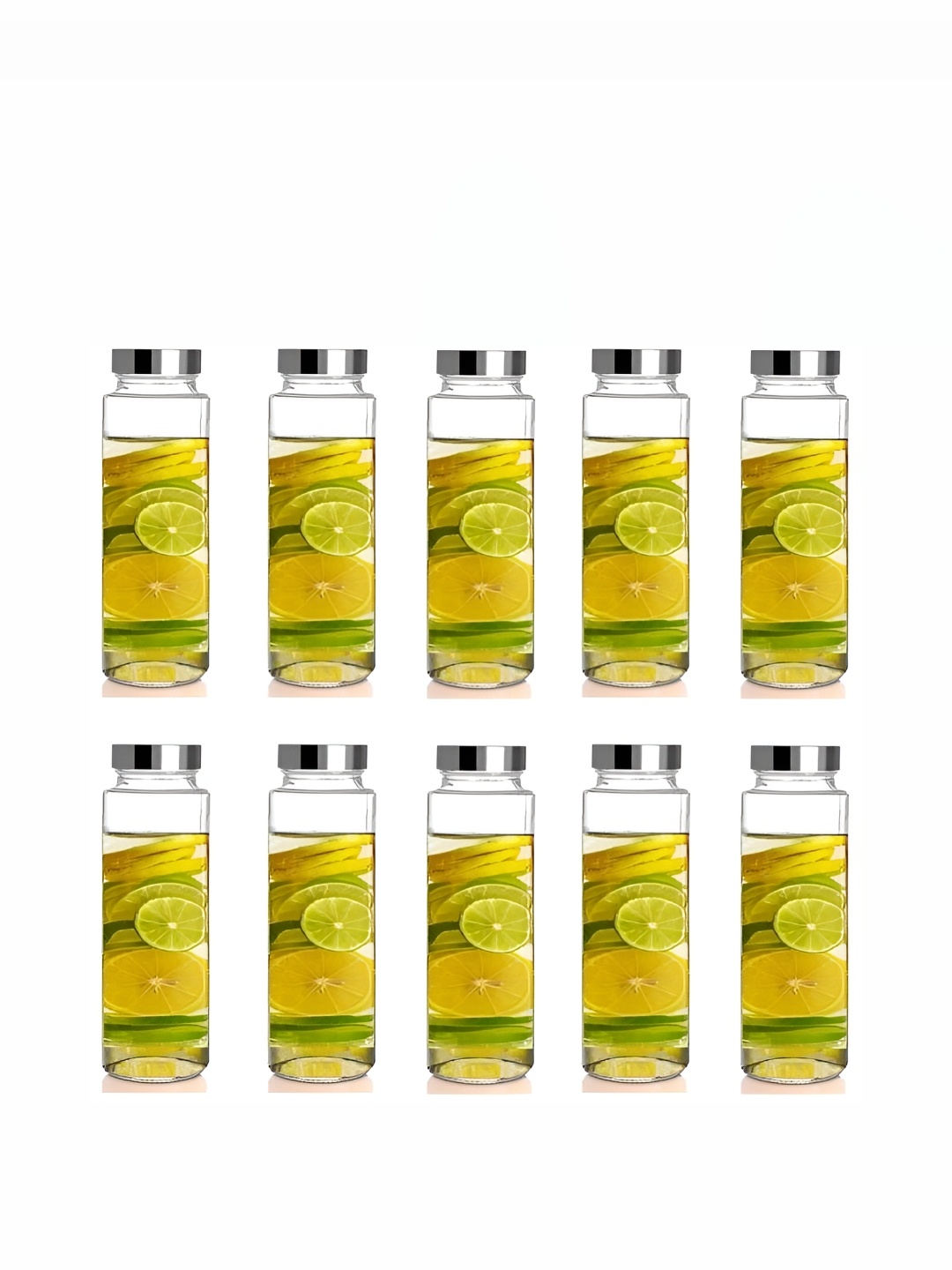 

Afast Transparent 10 Pieces Glass Water Bottle 750 ML