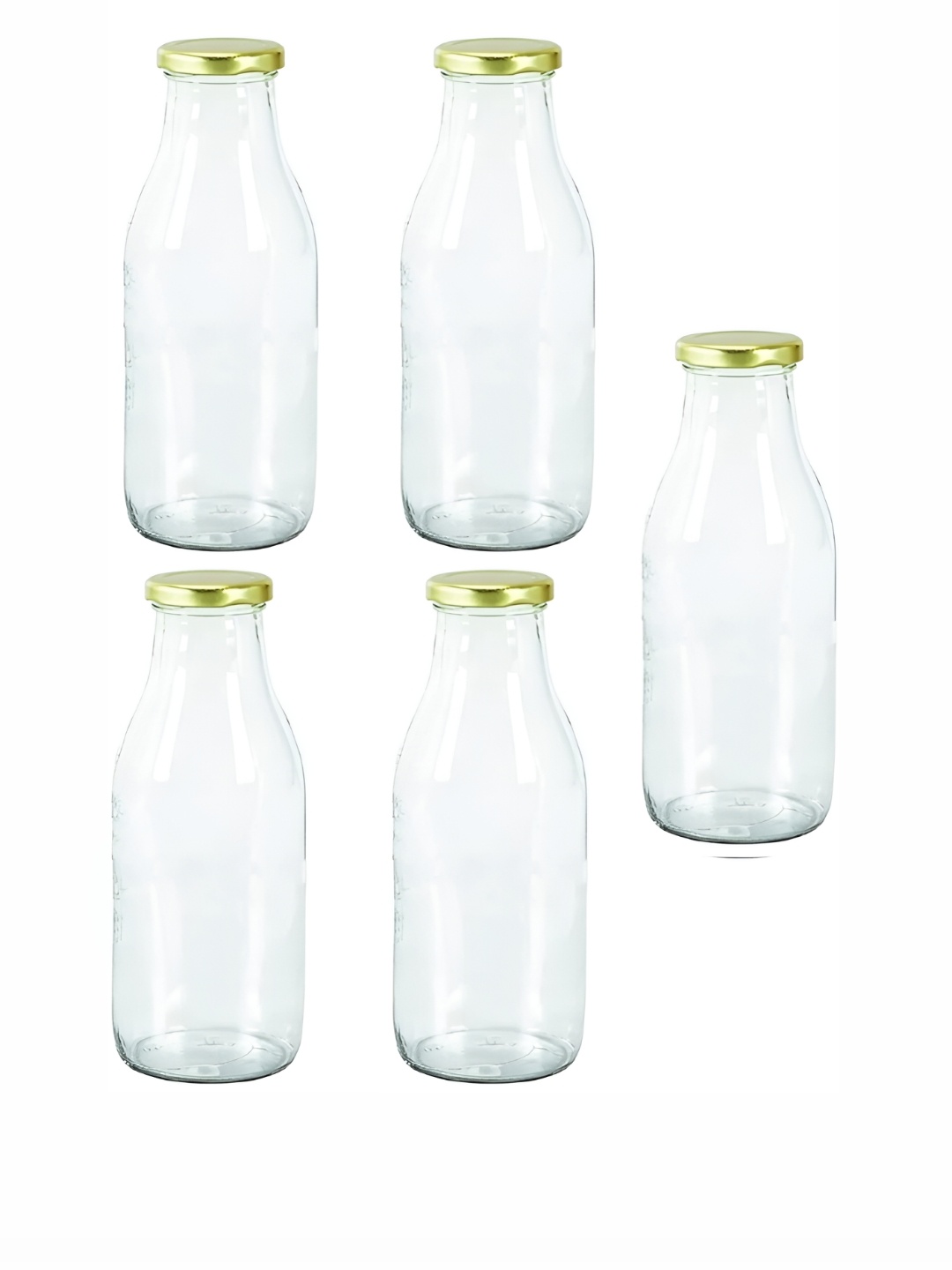 

Afast Transparent 5 Pieces Glass Water Bottles 500 ml