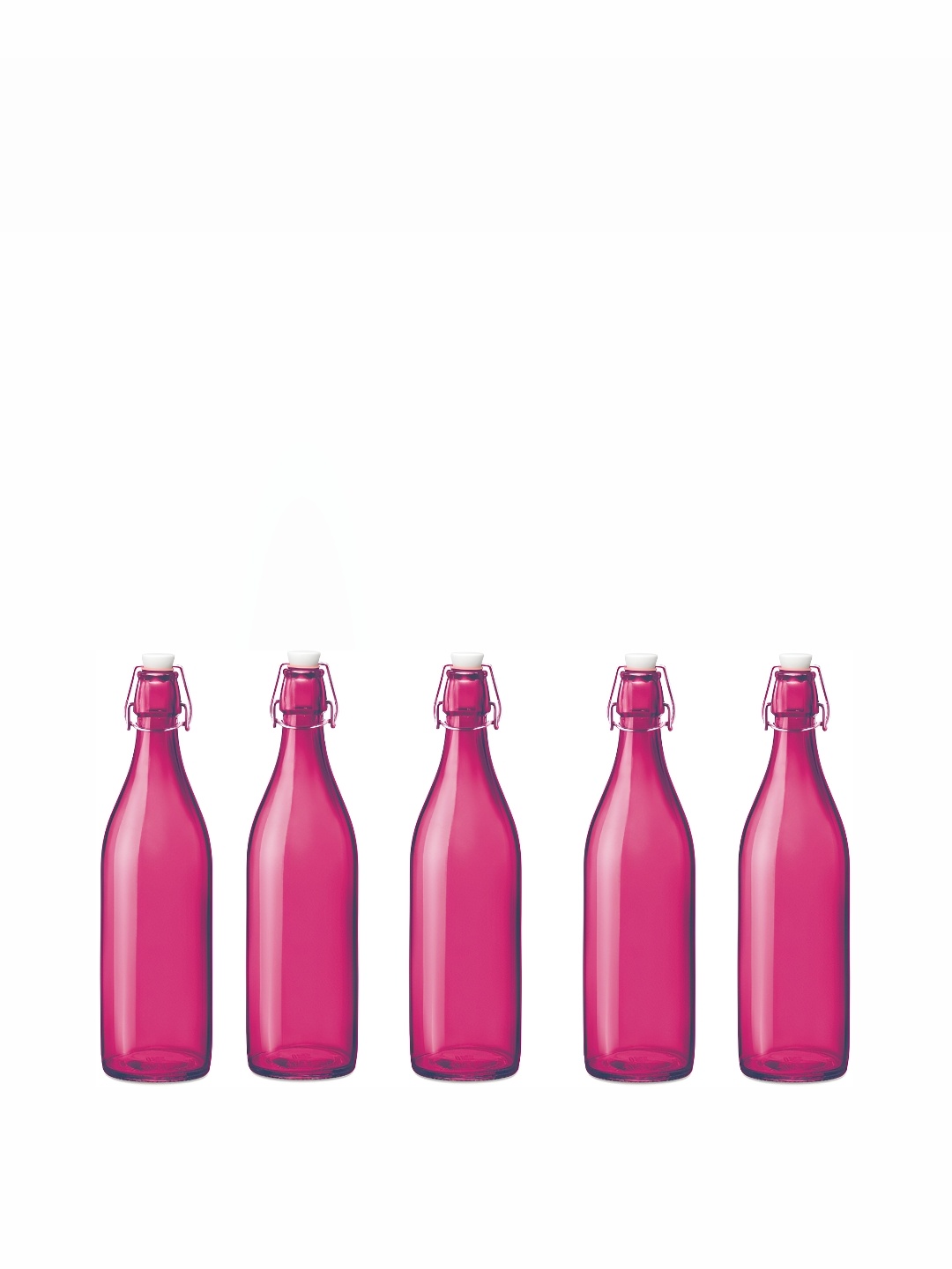 

Afast Pink 5 Pieces Glass Water Bottle 1 L Each