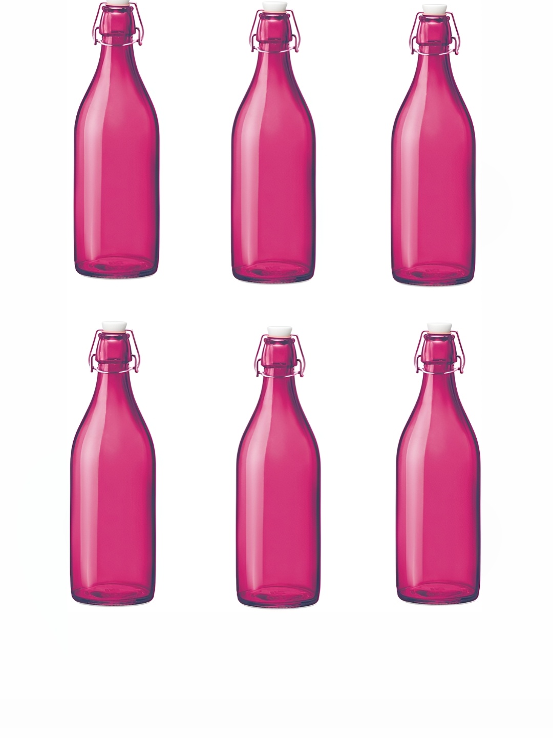 

Afast Pink 6 Pieces Glass Water Bottle 950 ml