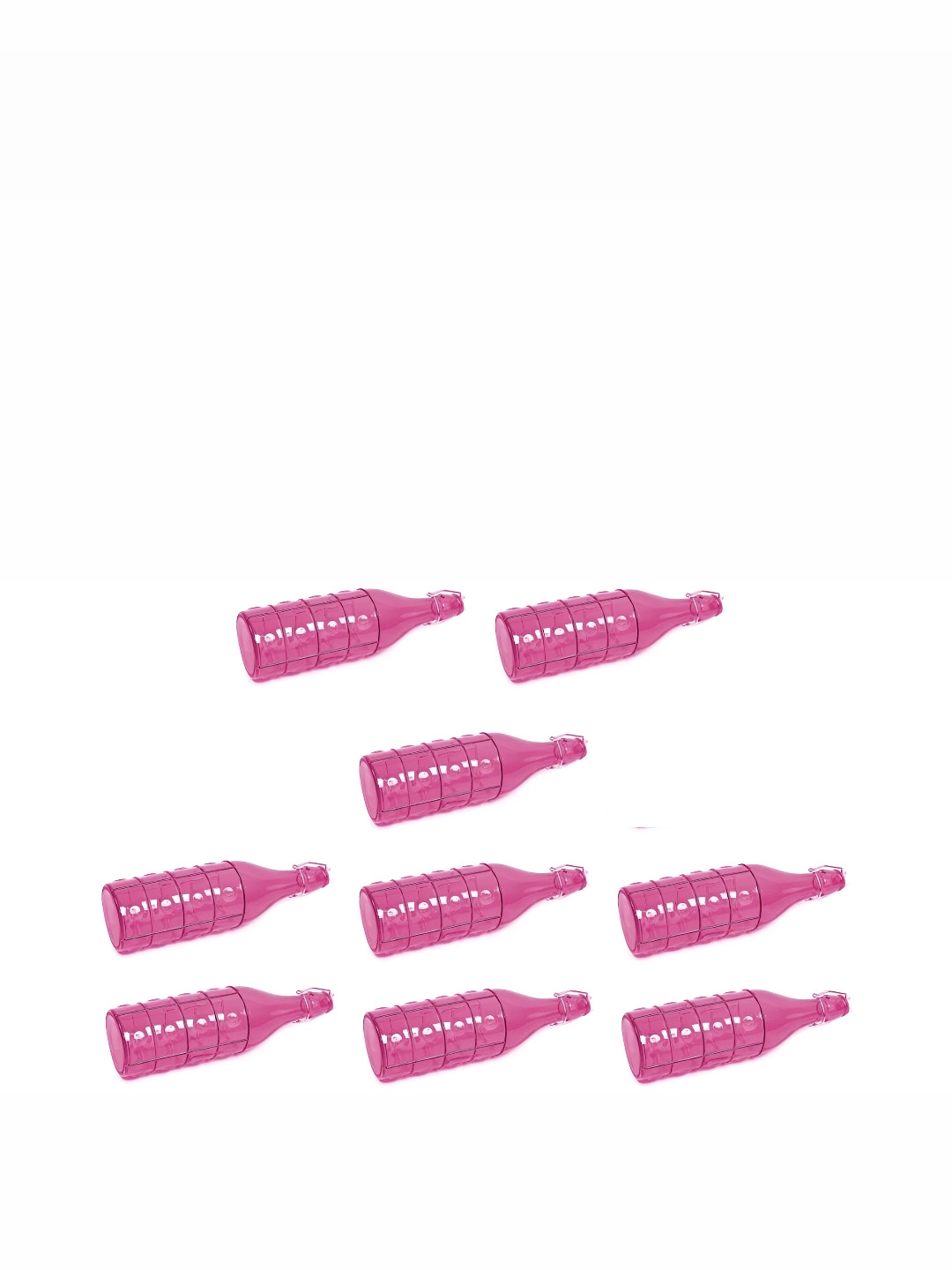 

Afast Pink 9Pcs Printed Glass Water Bottle 1L