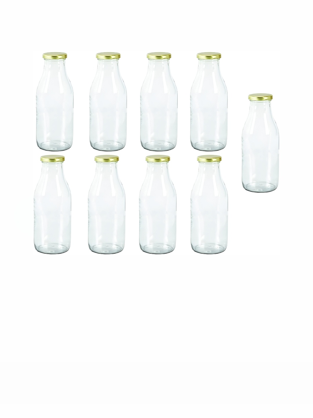 

Afast Transparent & Gold Toned 9 Pieces Glass Water Bottle 500 ml